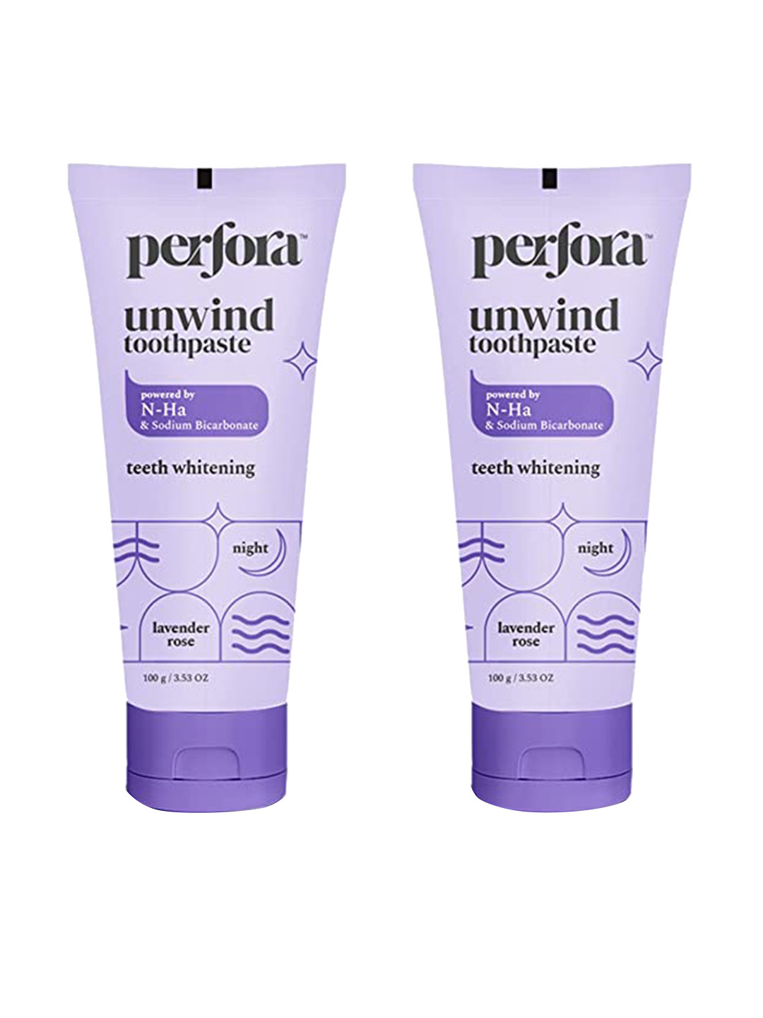 Perfora Unwind Teeth Whitening Toothpaste - 100g Each - Lavender Rose