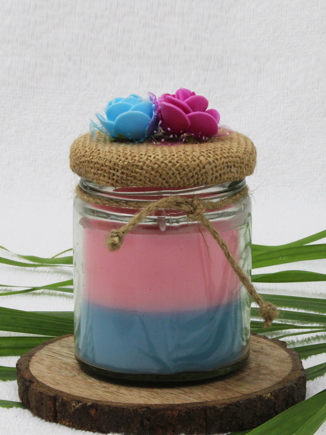 atorakushon Scented 1 Wick Vanilla Solid Geometric Regular Jar Candles