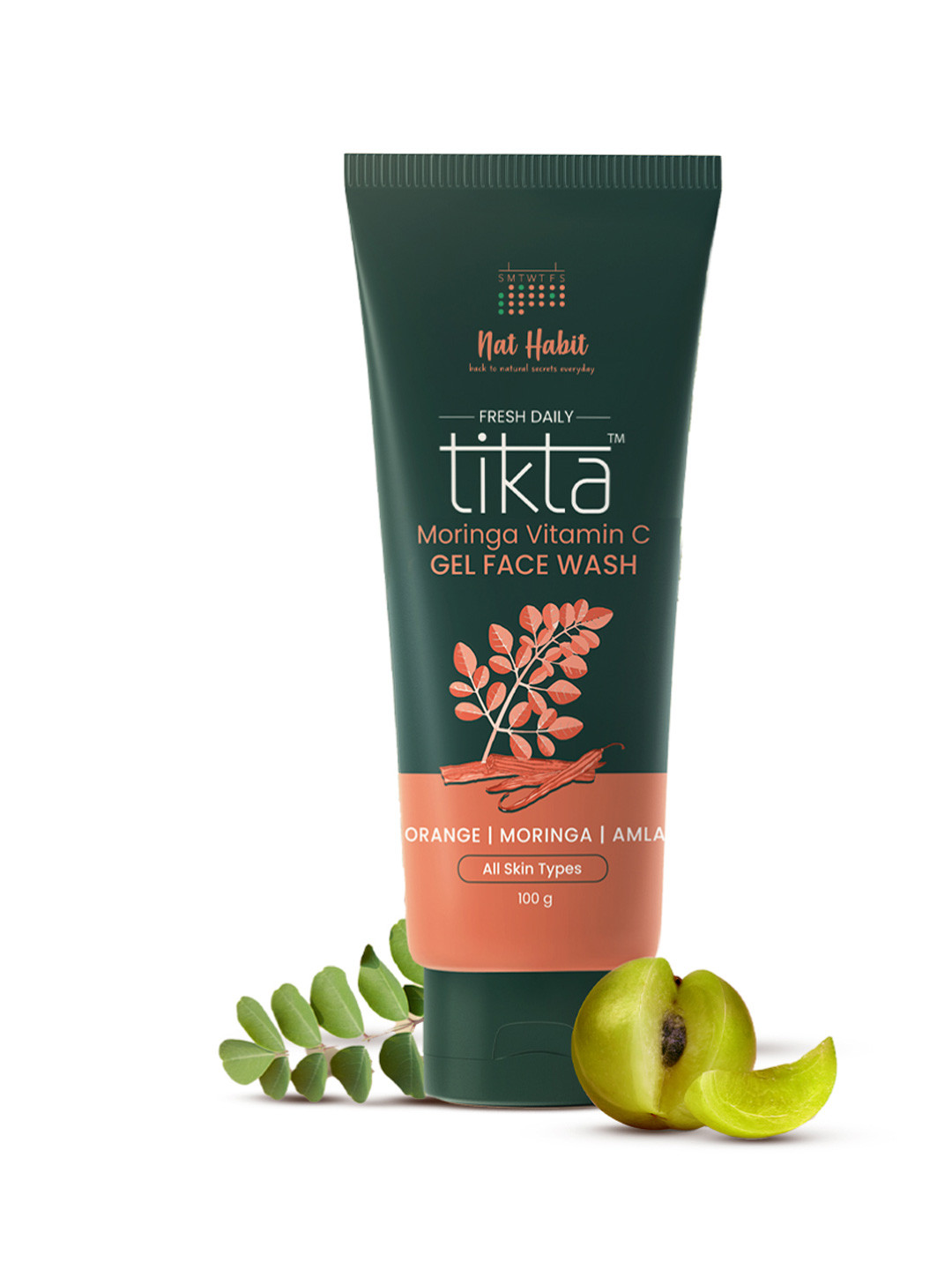 Nat Habit Tikta Moringa Vitamin C Gel Face Wash with Orange  Amla - 100g