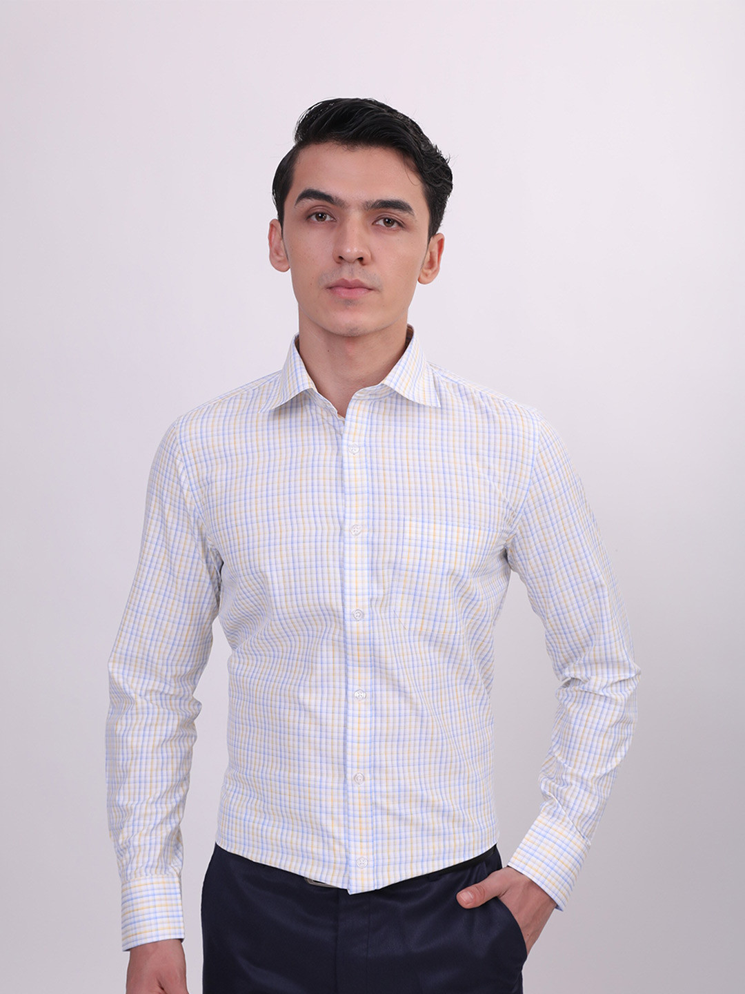 MUTAQINOTI Comfort Checked Regular Fit Comfort Formal Shirt