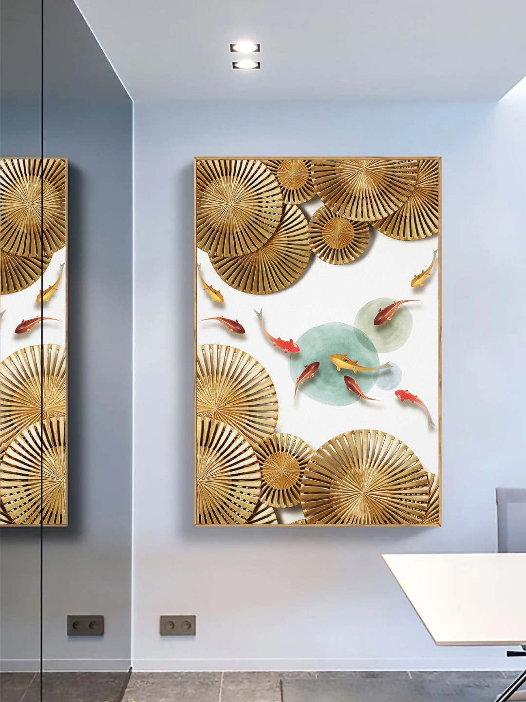 Art Street White & Red Fish Wall Art