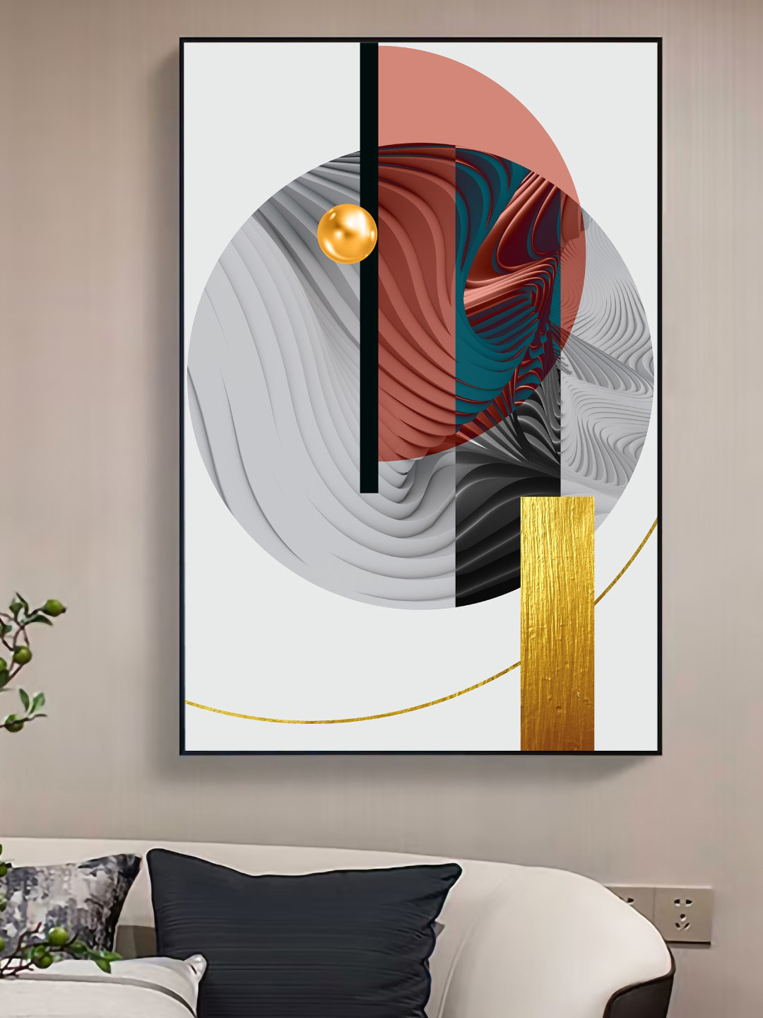 Art Street Architectural SpaceInkjet Canvas Wall Rectangle Paintings Wall Art -35 x23In