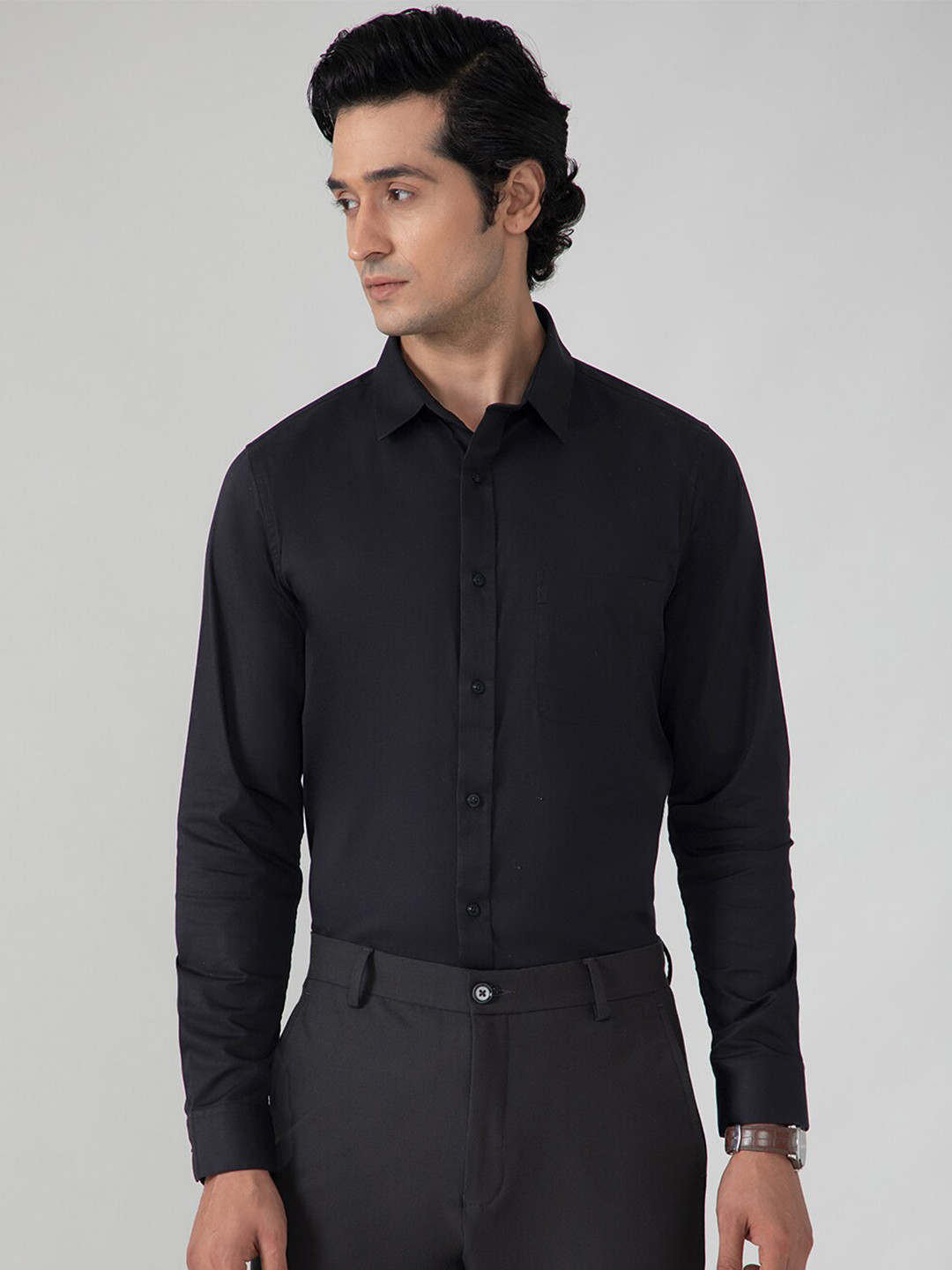 SUBTRACT Spread Collar Slim Fit Formal Shirt