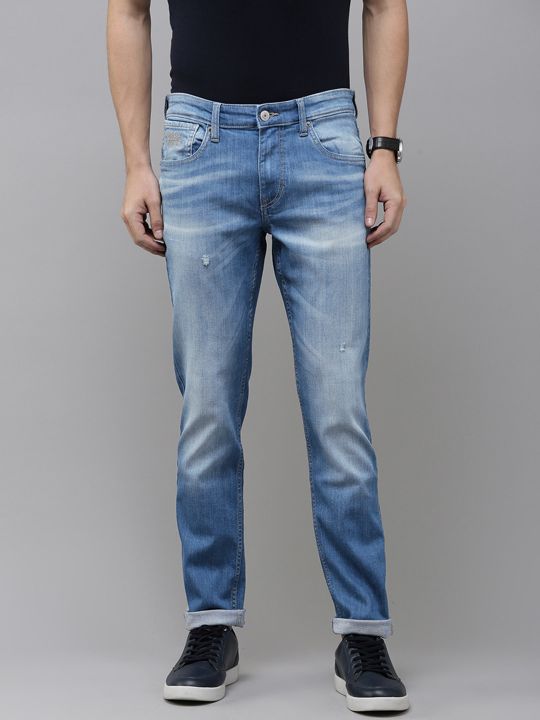 U.S. Polo Assn. Denim Co. Men Light Fade Slim Fit Stretchable Jeans