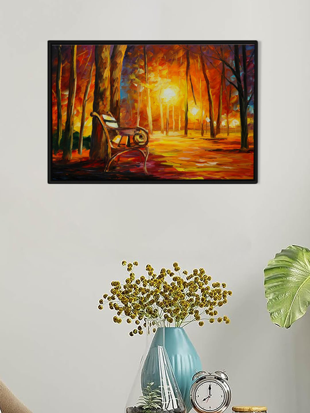 Art Street Yellow & Black Couple City Street Wall Art