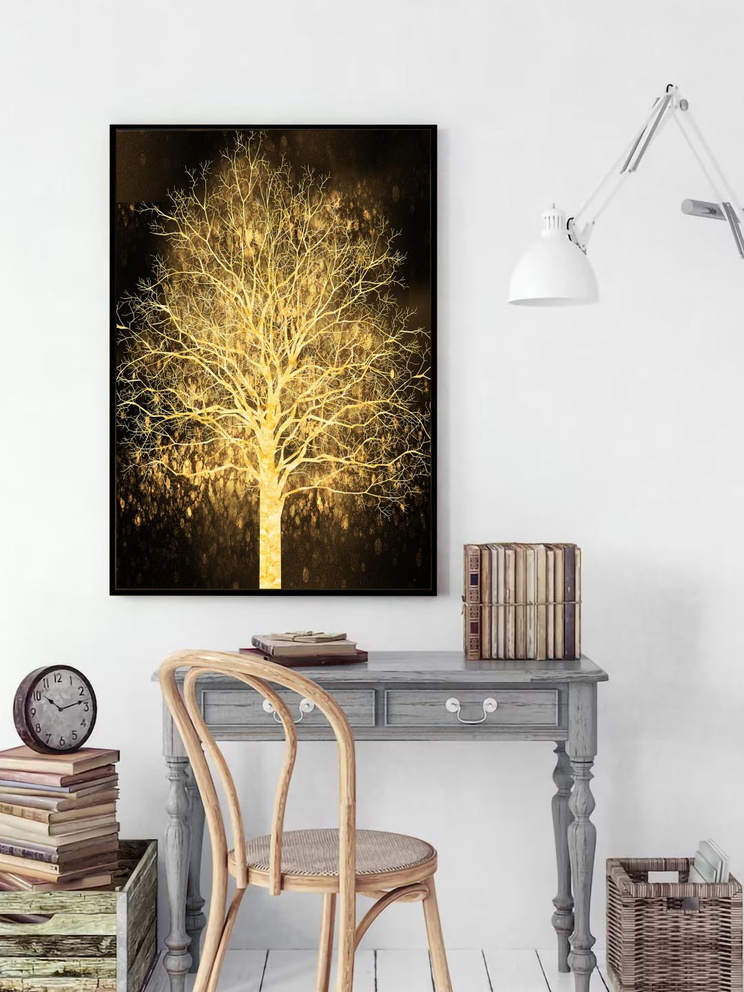 Art Street Black Tree Framed Abstract Painting Wall Art