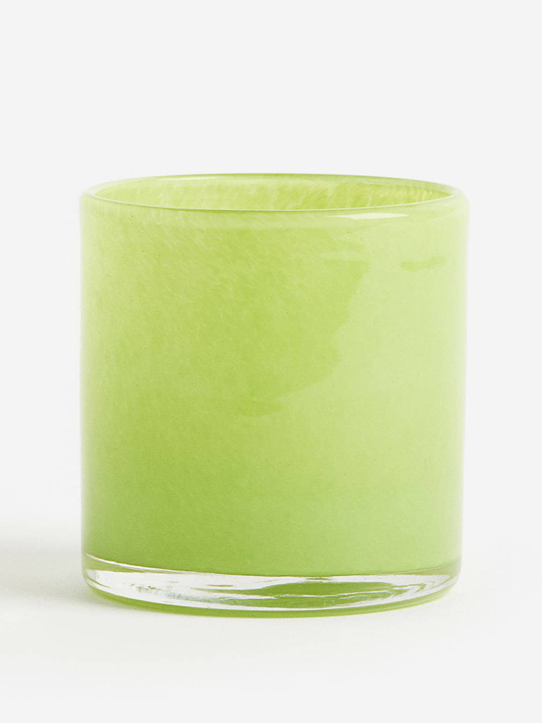 H&M Green Small Glass Tealight Holder