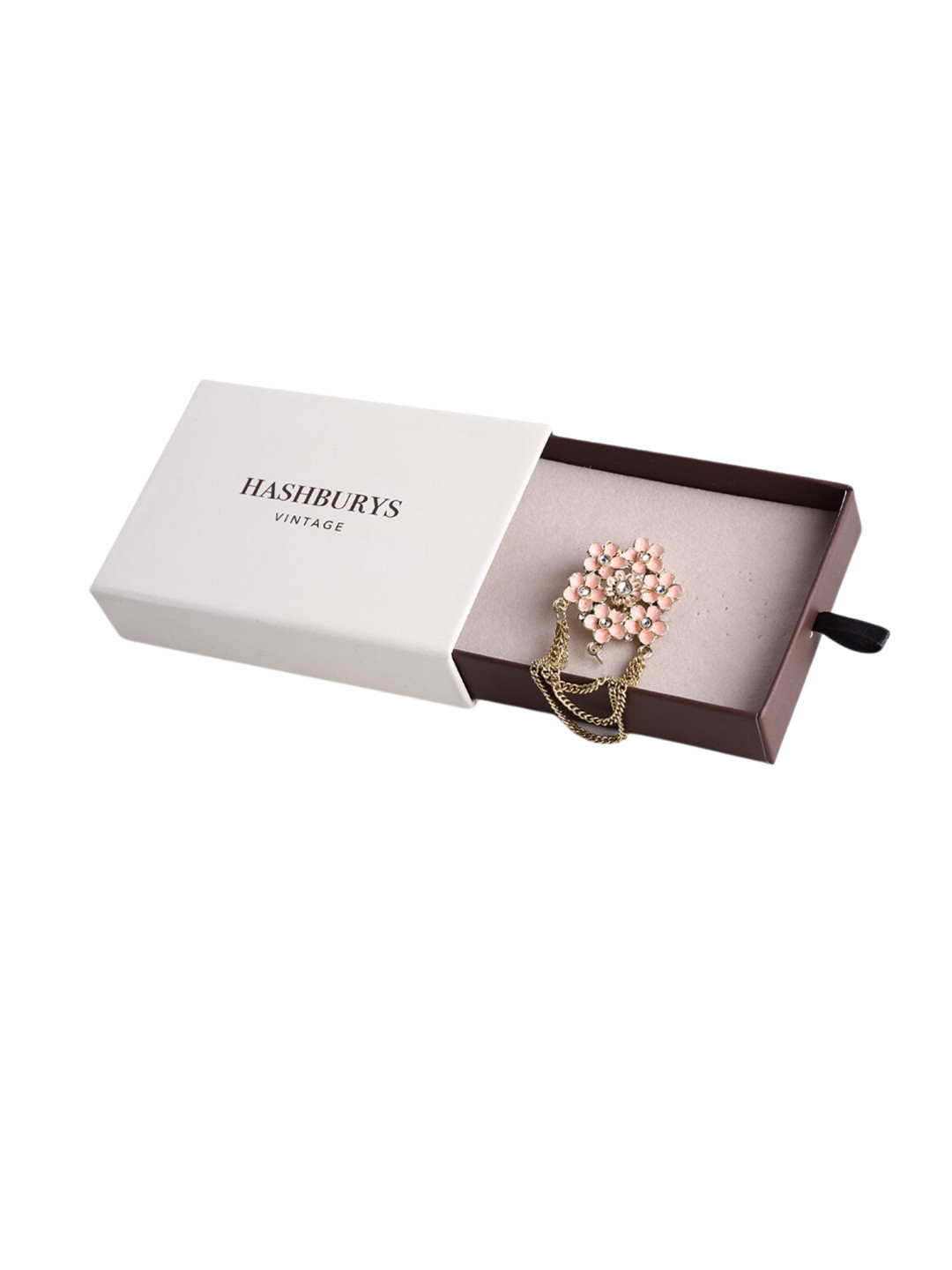 Hashburys Vintage Gold Chain Brooch