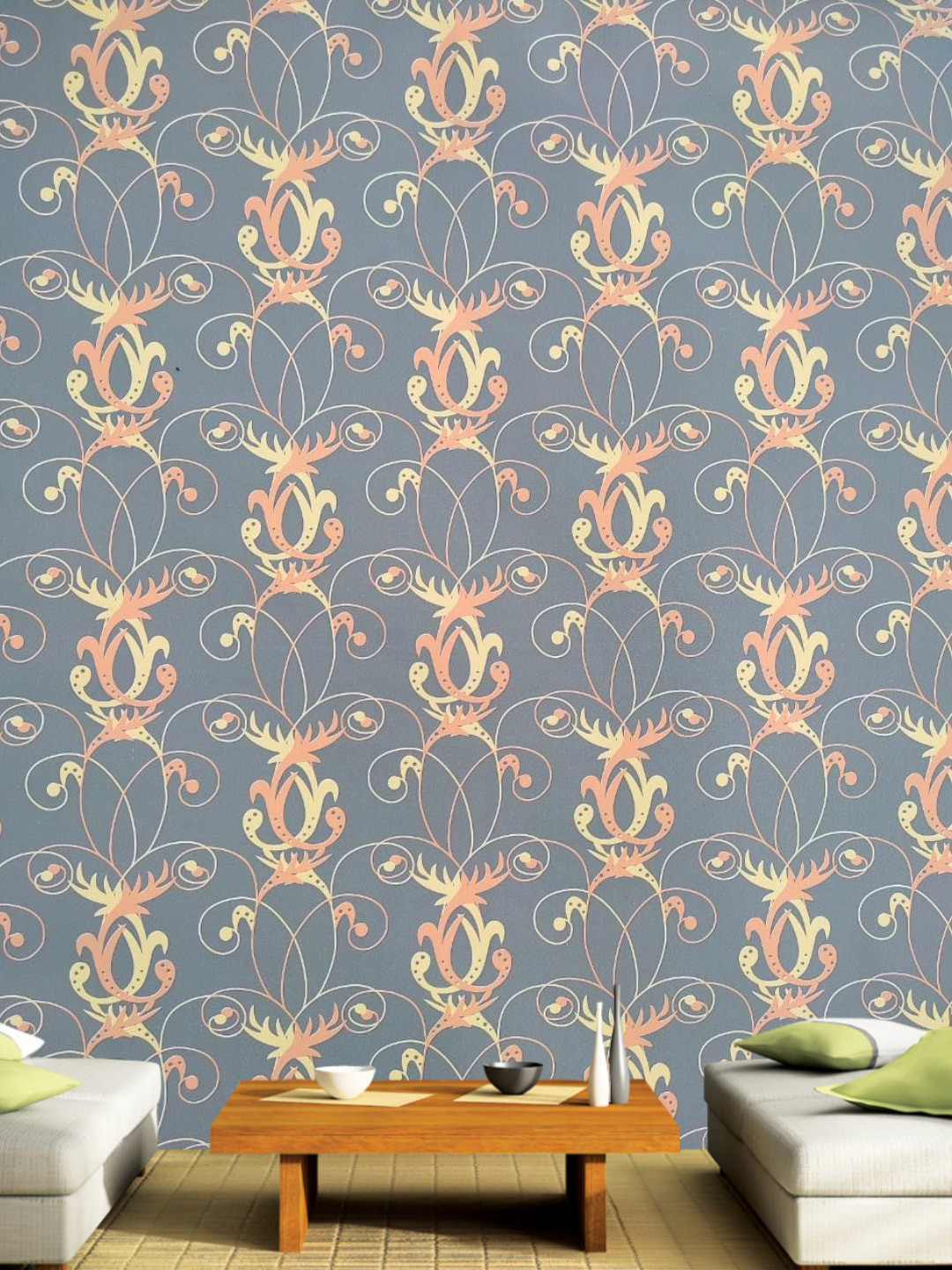 Jaamso Royals Grey Decorative Self Adhesive Peel & Stick Wallpaper