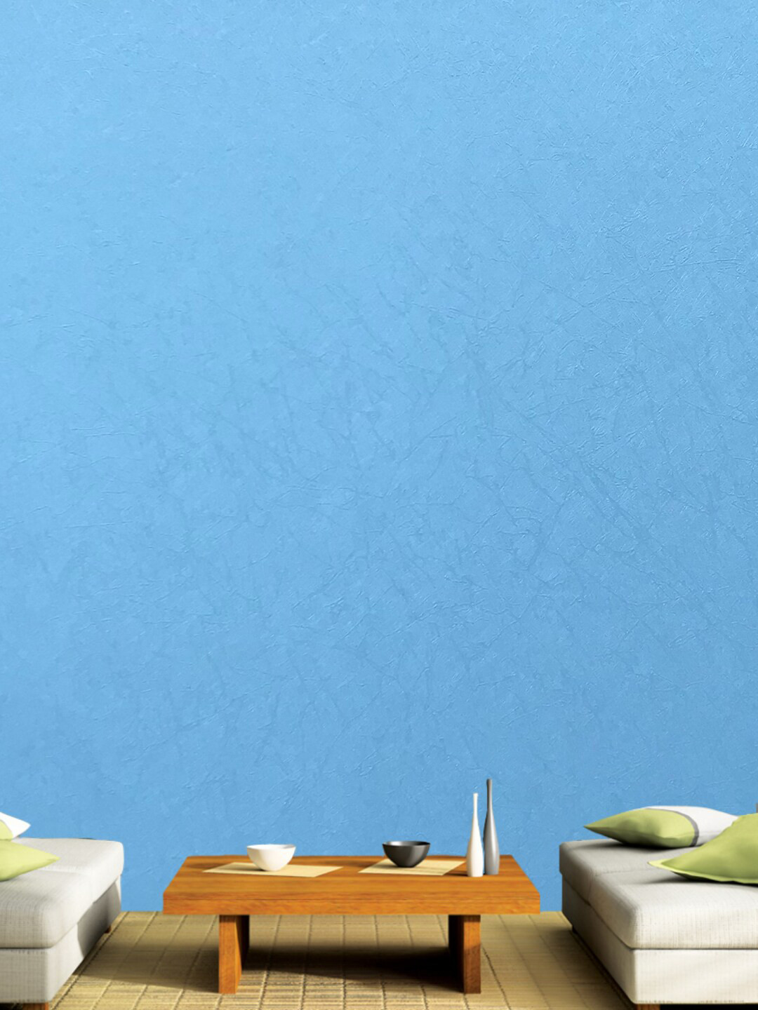 Jaamso Royals Blue Embossed Self Adhesive & Waterproof Wallpaper