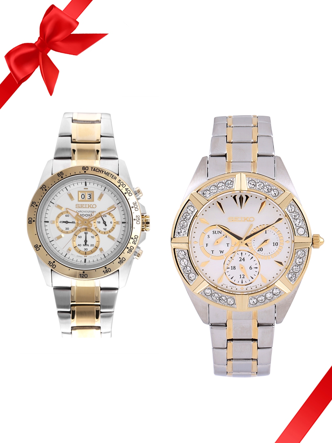 SEIKO Set of 2 His Her Watch SKY676P1 SPC228P1