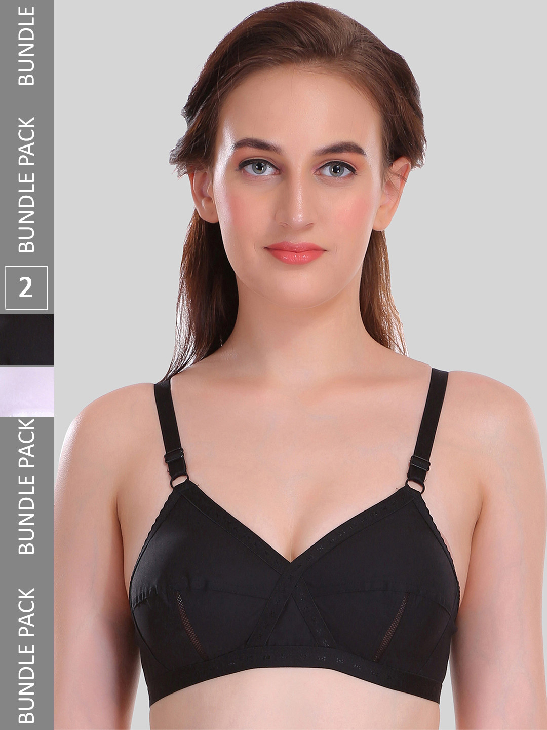 SELFCARE Pack Of 2 Non-Padded Cotton Sinker Full Coverage Everyday Bras