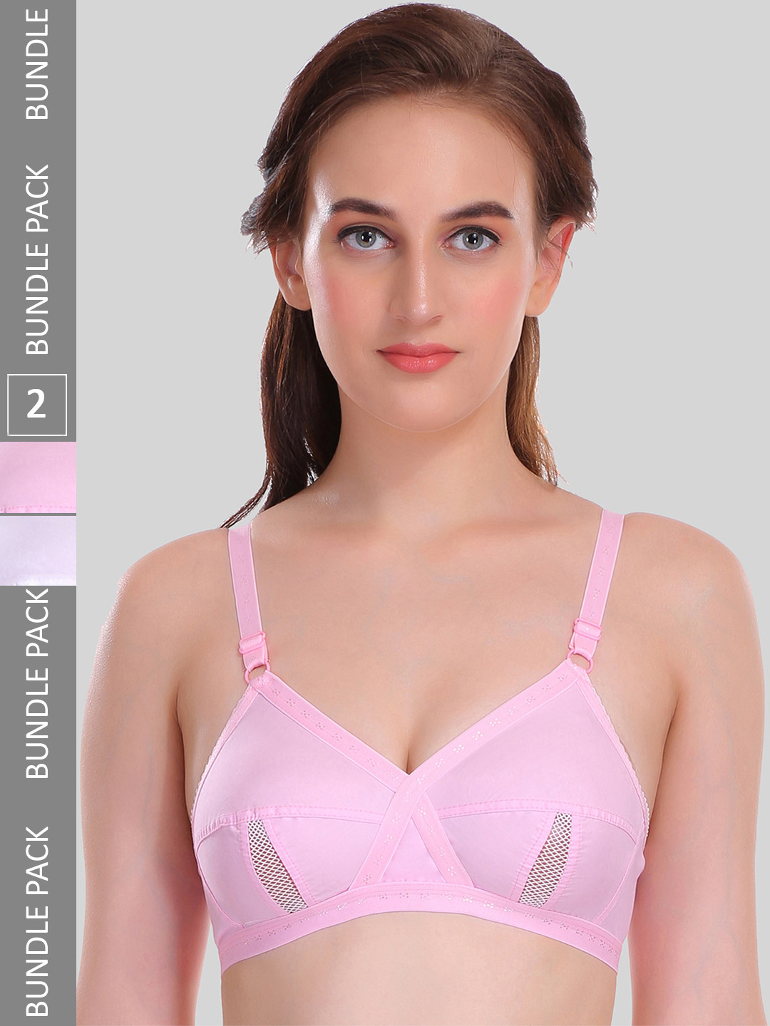 SELFCARE Pack Of 2 Non-Padded Cotton Sinker Full Coverage Everyday Bras