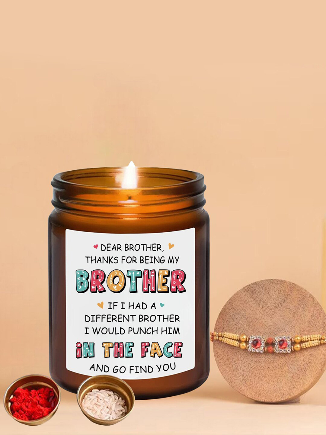 Aromatic Fables Chamomile Scented Candle With Raksha Bandhan Gift Pack