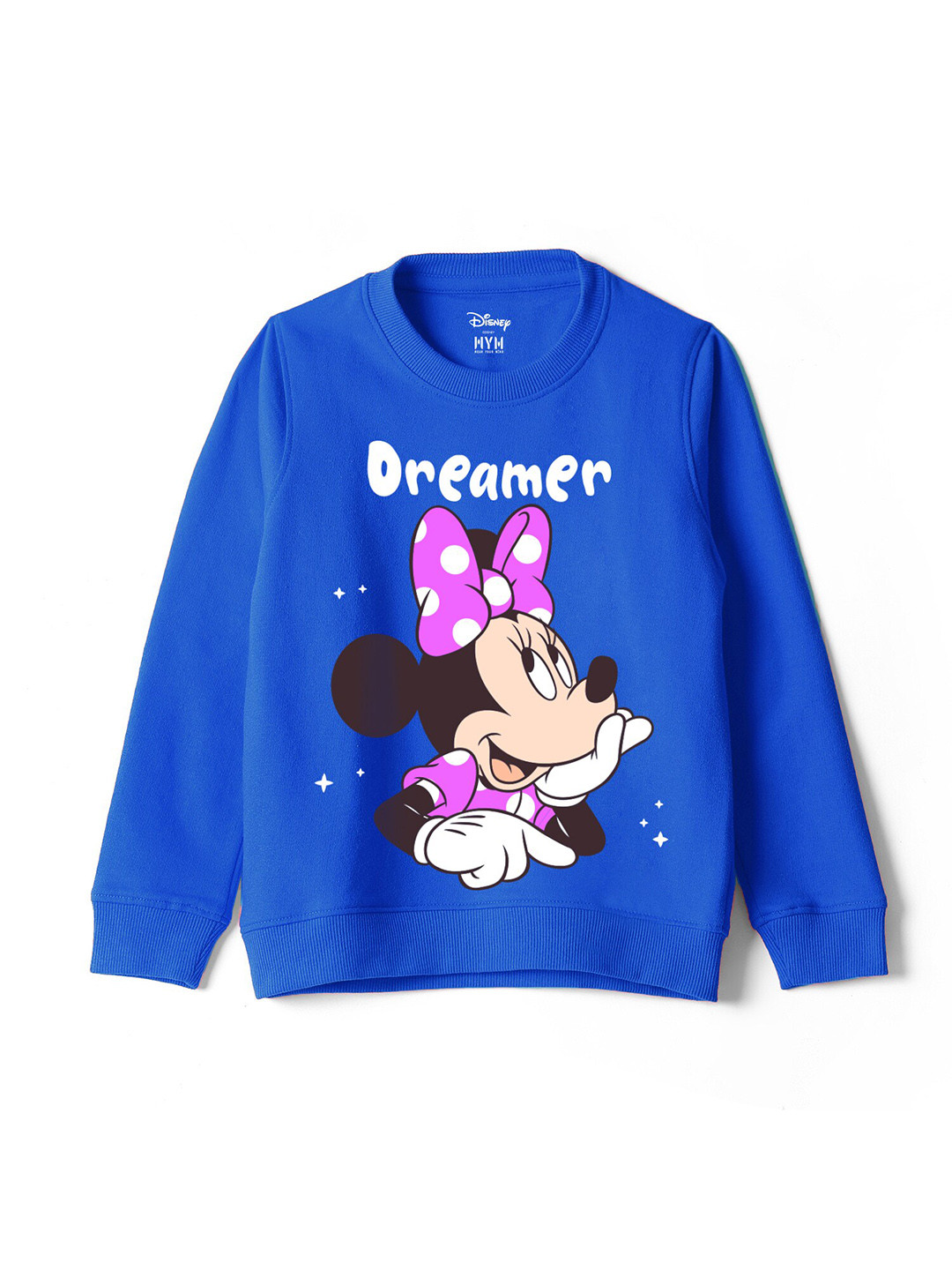 Wear Your Mind Girls Printed Minnie Mouse Pure Cotton Sweatshirt
