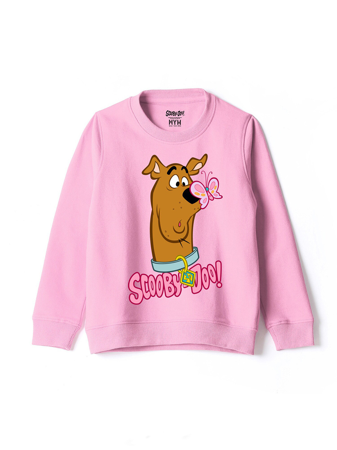 Wear Your Mind Girls Scooby Doo Printed Round Neck Cotton Sweatshirt