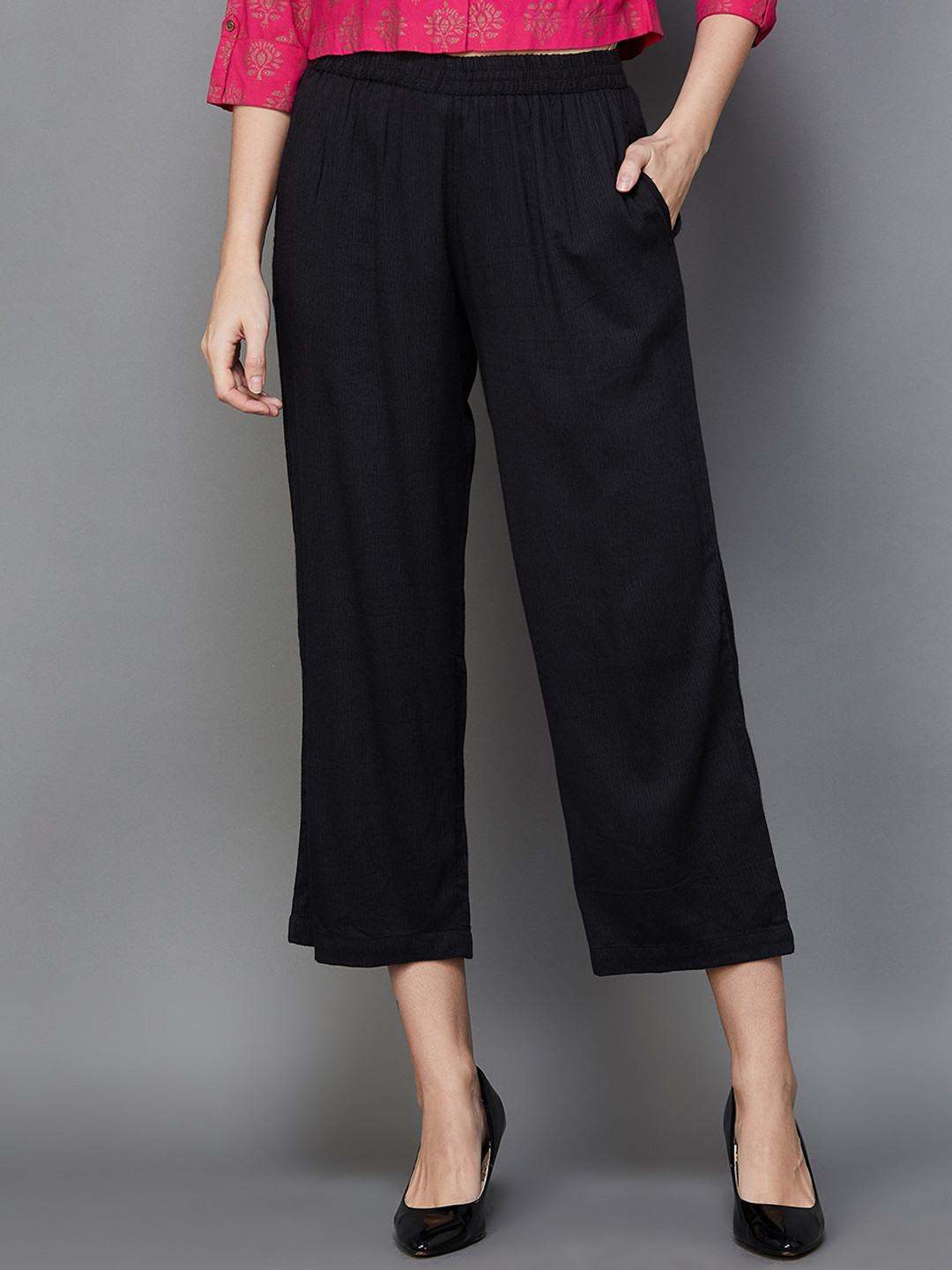Melange by Lifestyle Women Mid-Rise Cotton Culottes