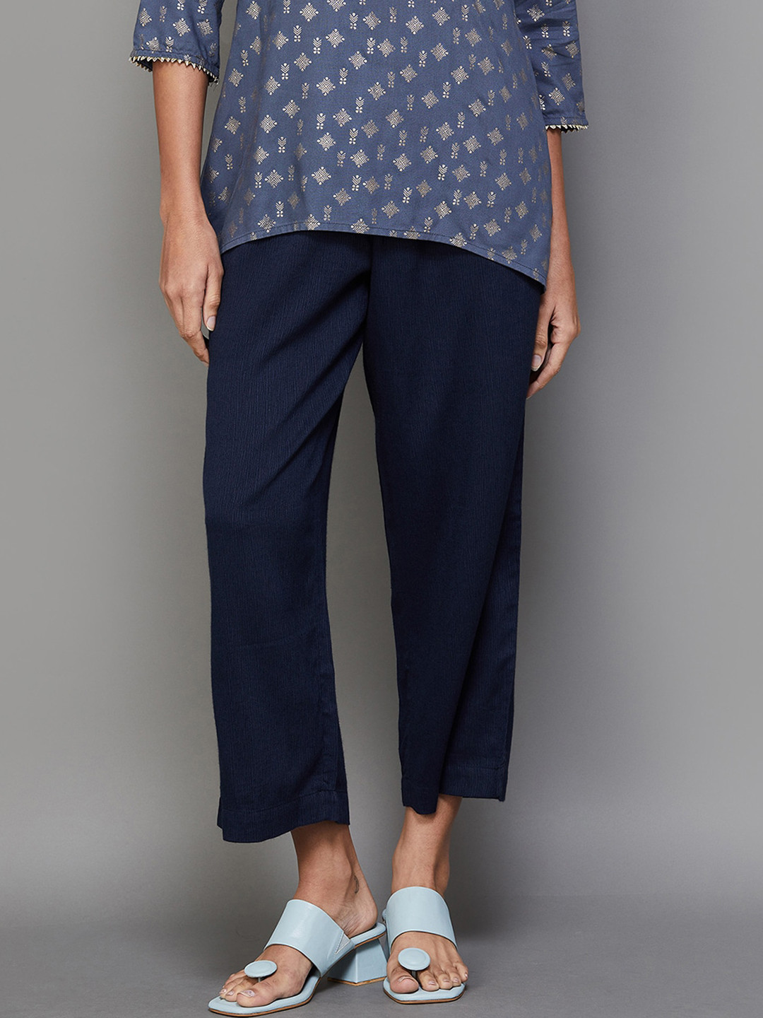 Melange by Lifestyle Cropped Parallel Trousers