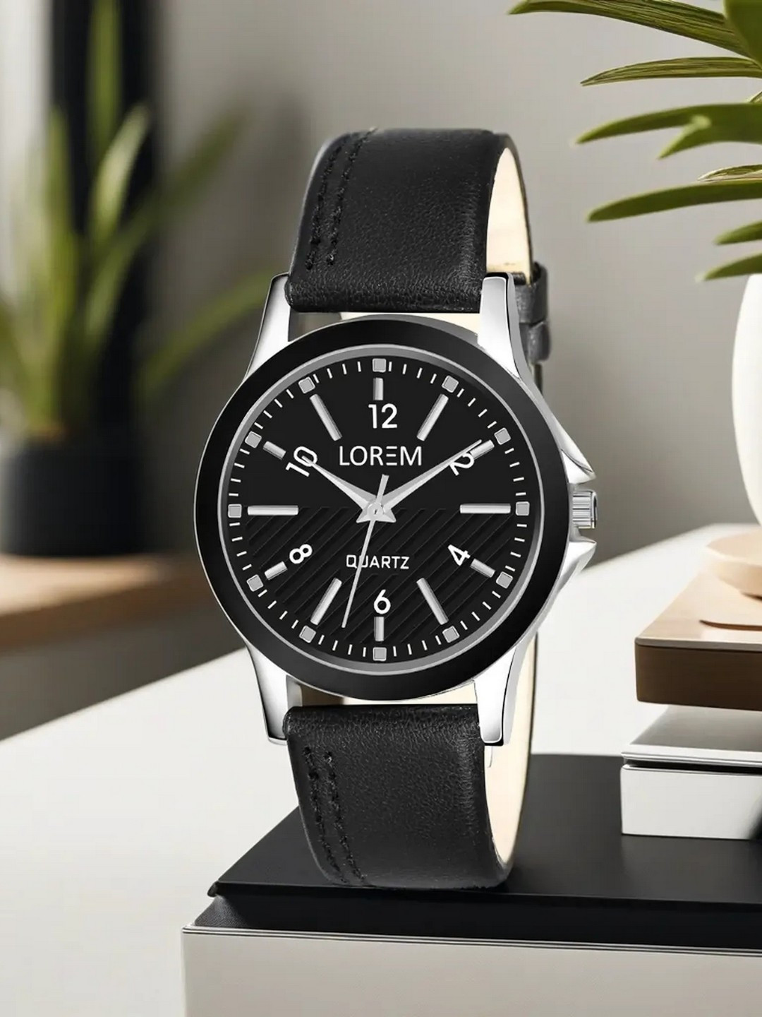 LOREM Women Brass Dial & Leather Straps Analogue Watch LR340