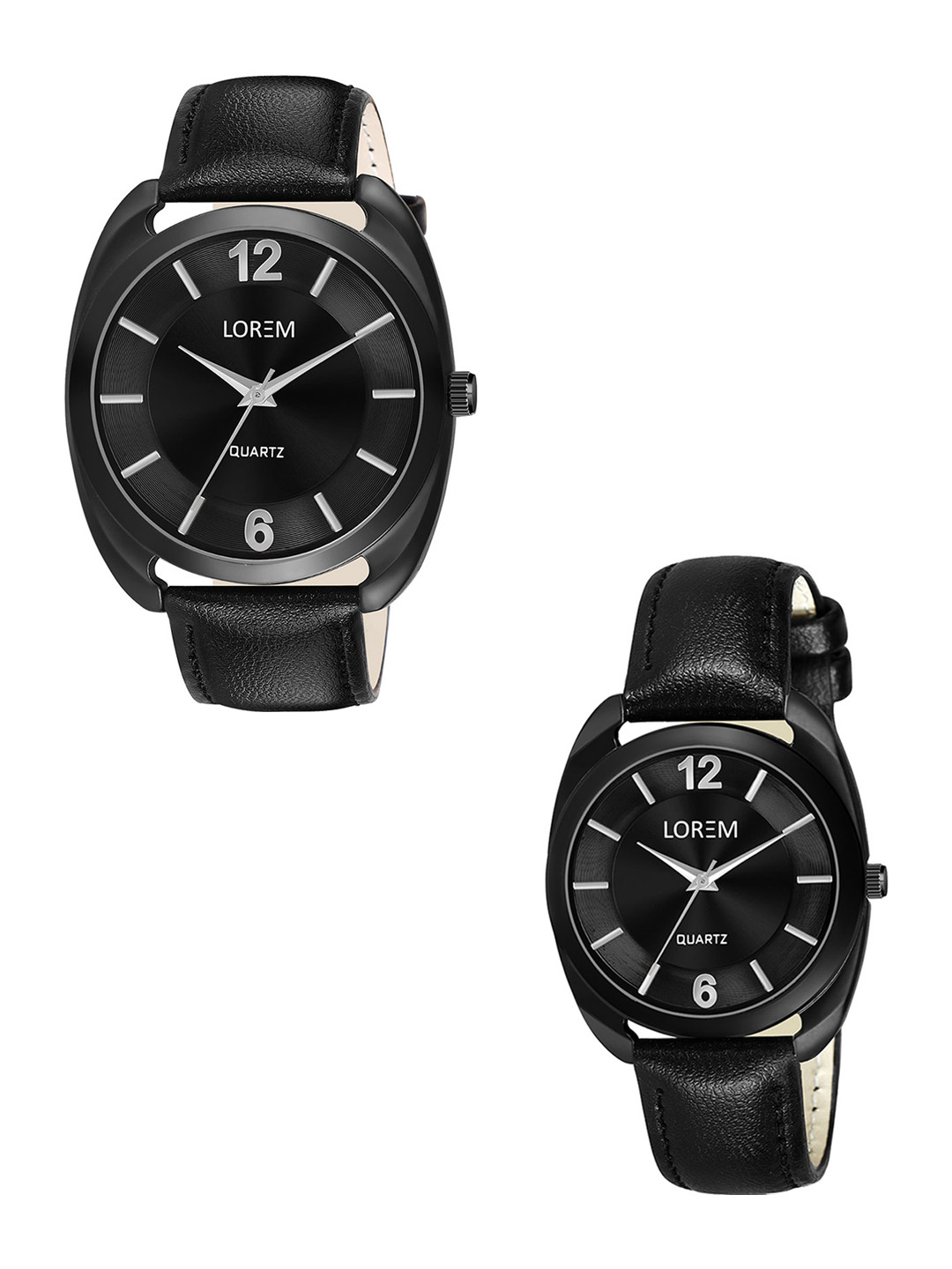 LOREM Unisex Leather Straps Analogue Couple Watch LR76-LR323