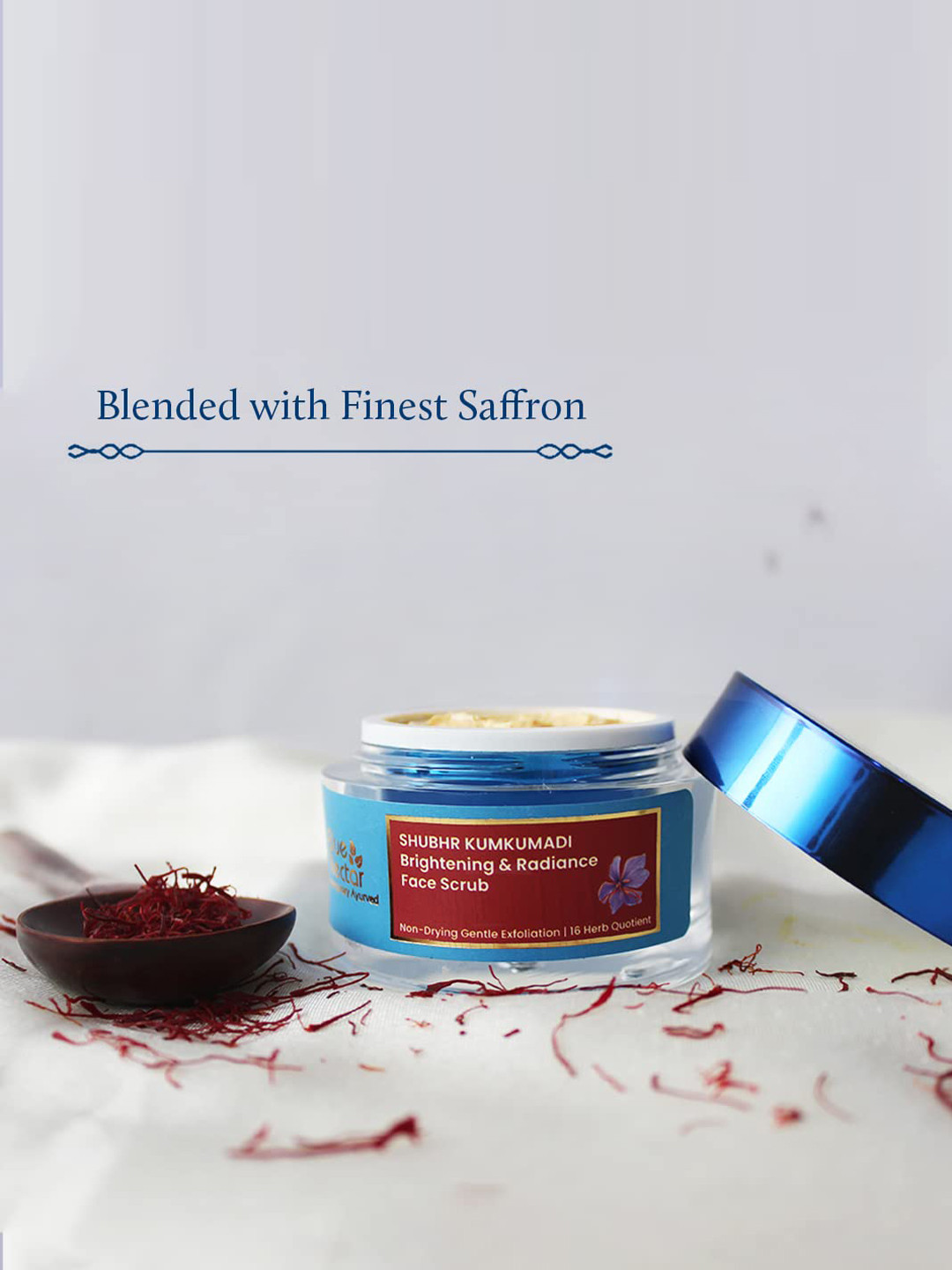 Blue Nectar Shubhr Kumkumadi Night Repair Cream Brightening & Rdiance Face Scrub -50g Each