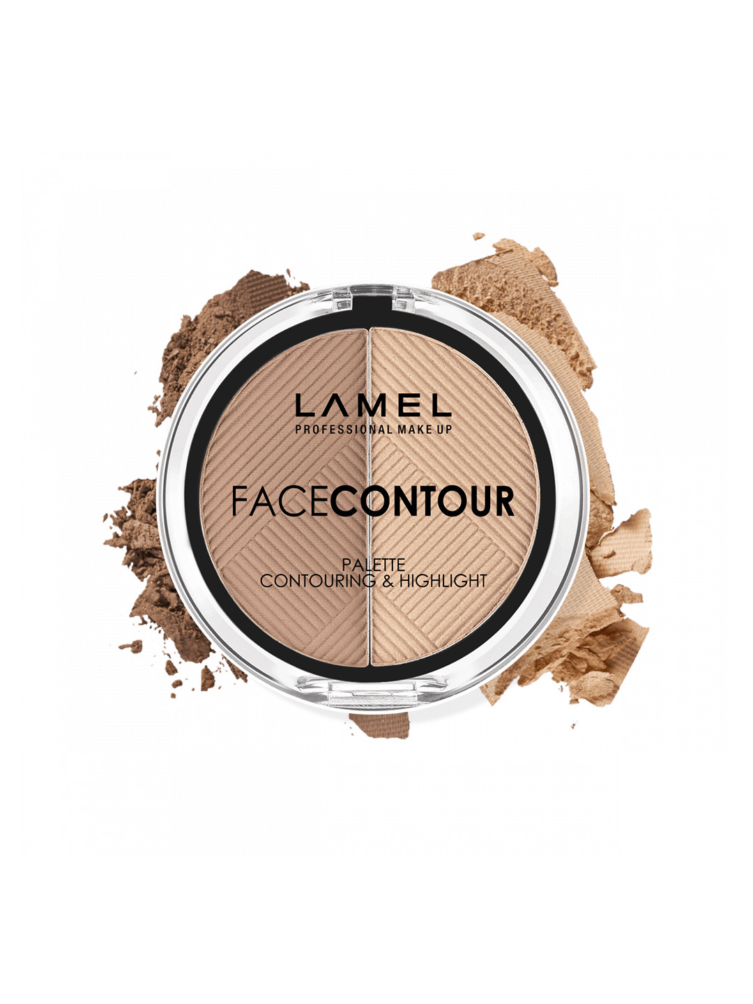 LAMEL Natural Finish Contouring & Highlight Face Contour Palette - Shade 401
