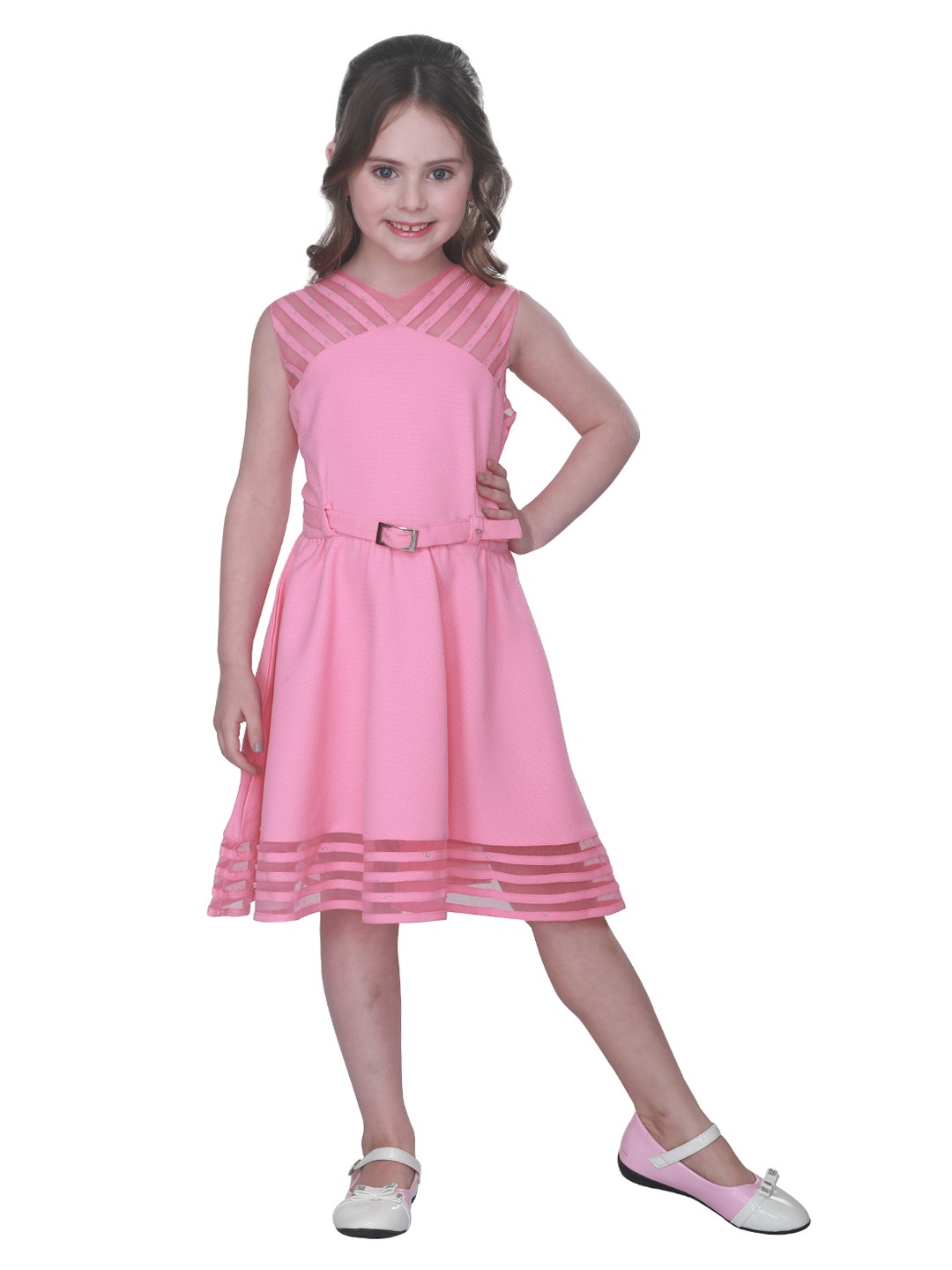 girls bright pink dress