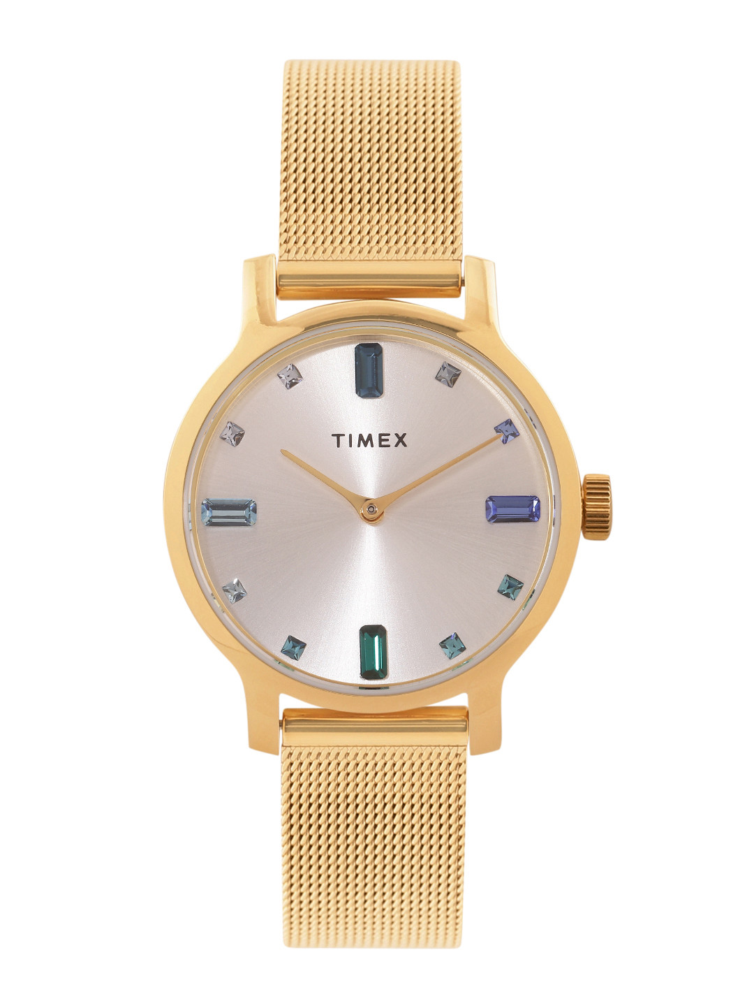 Timex Women Transcend Embellished Analogue Watch TW2U86900UJ