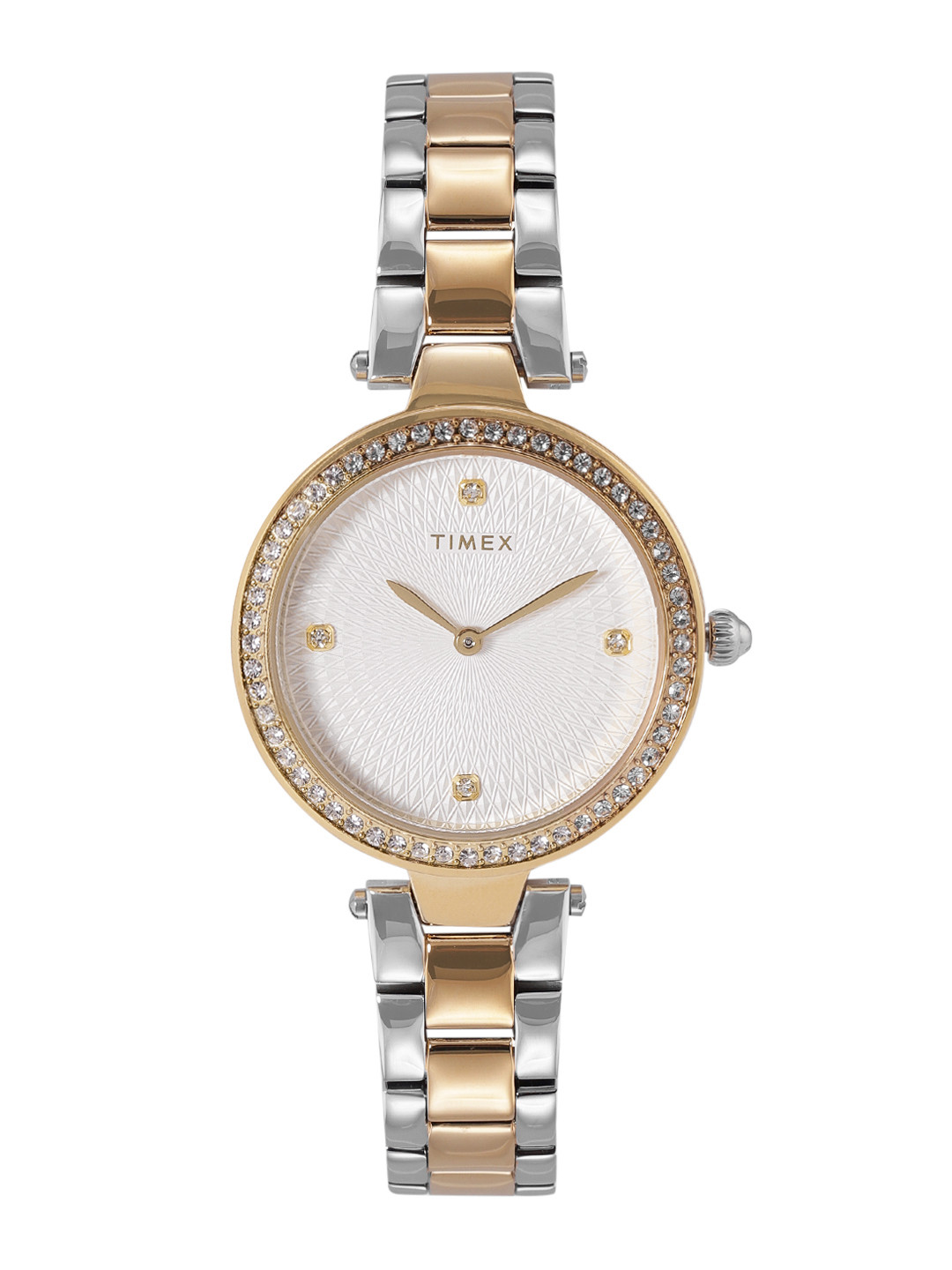 Timex Women Gold-Plated Bracelet Style Straps Analogue Watch TW2V24500UJ