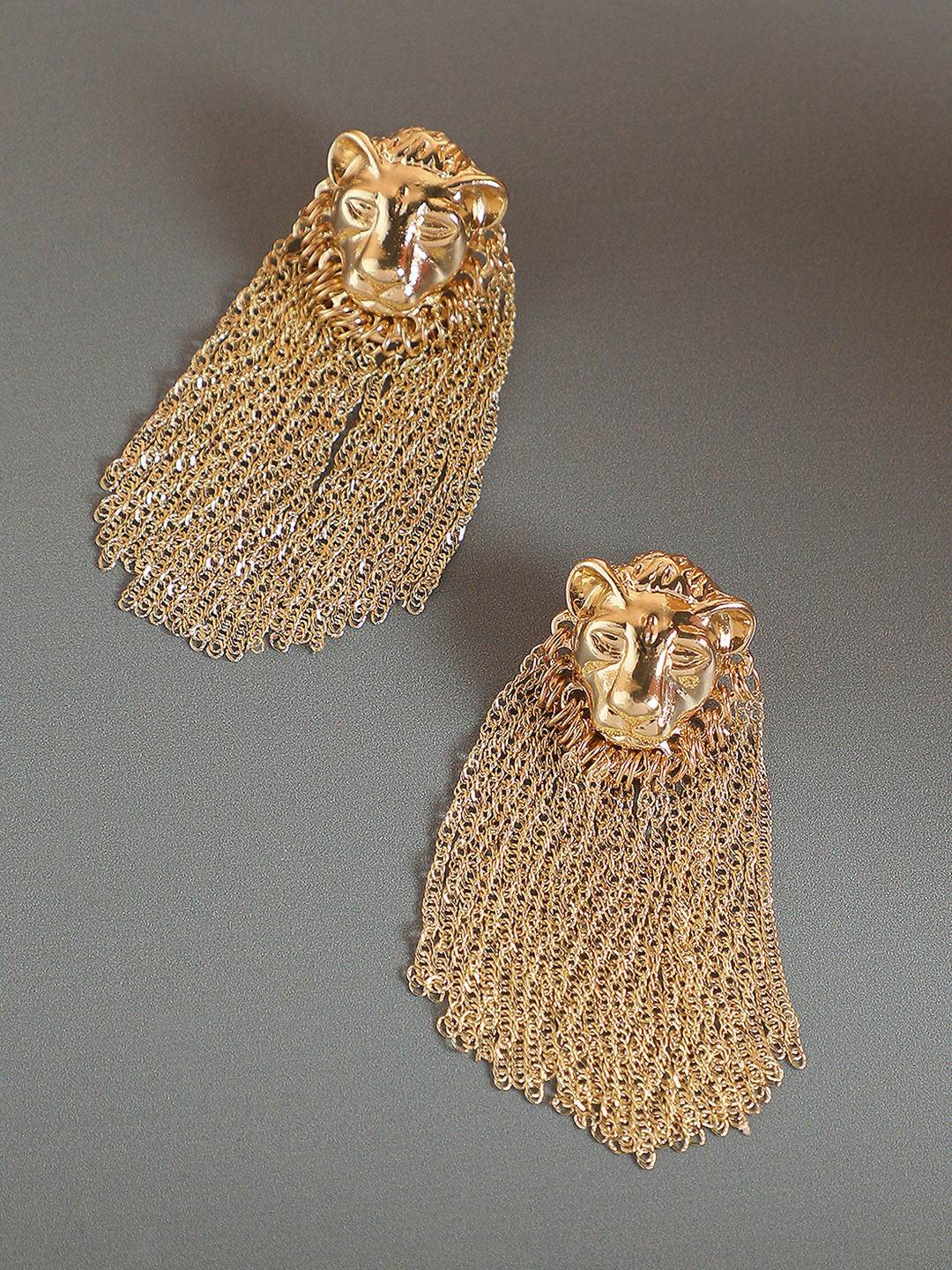 SOHI Gold-Plated Studs Earrings