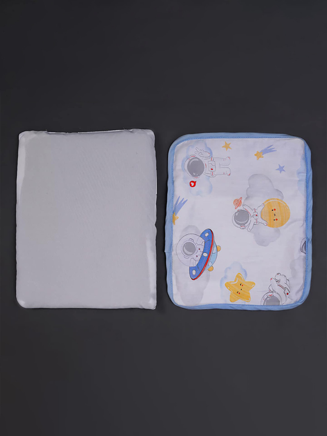 Fancy Fluff White Cartoon Characters Cotton Medium Baby Pillow-22.8 x 30 cm