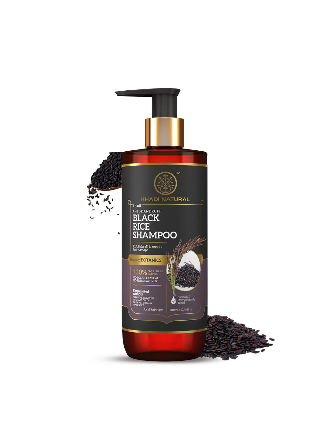Khadi Natural Power Botanics Black Rice Shampoo - 310ml