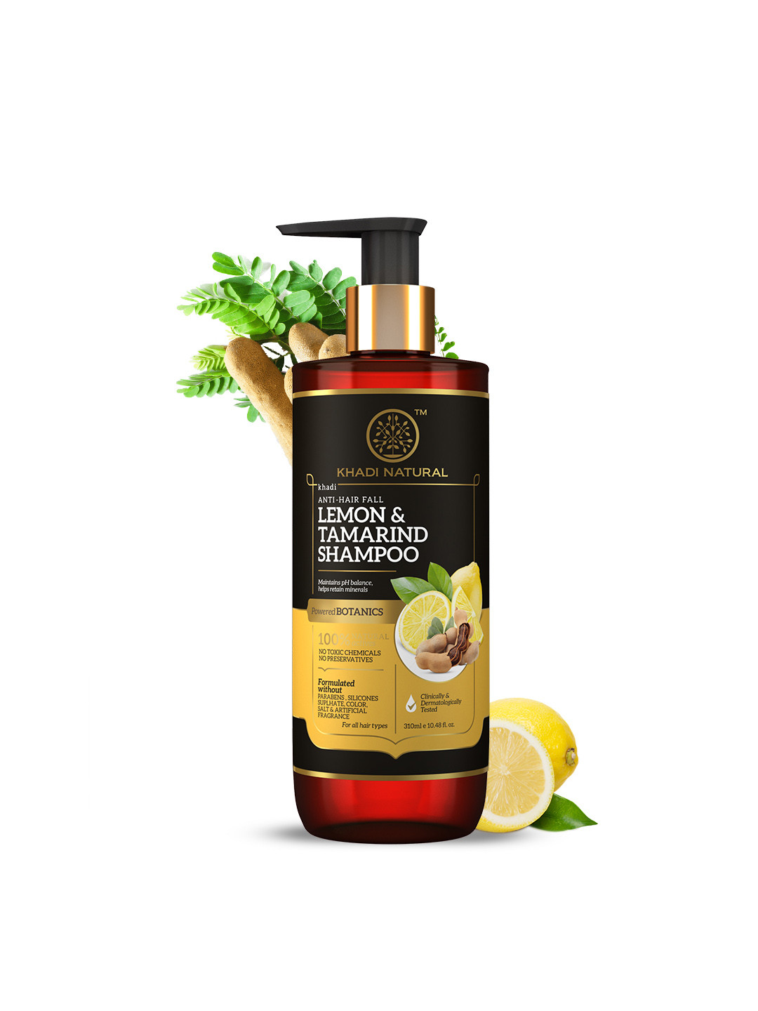 Khadi Natural Powered Botanics Lemon Tamarind Shampoo - 310ml