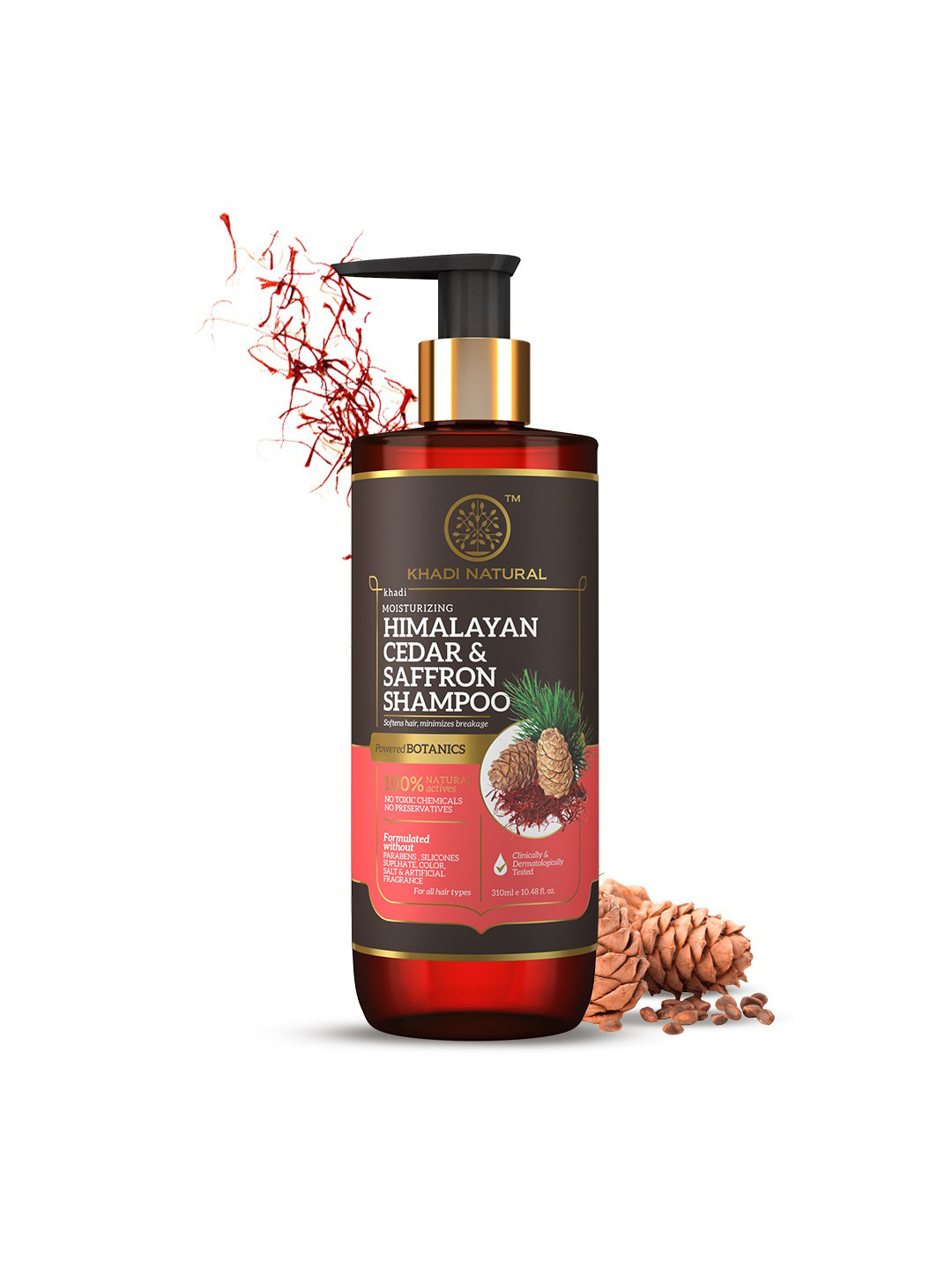 Khadi Natural Powered Botanics Himalayan Cedar Saffron Shampoo - 310ml