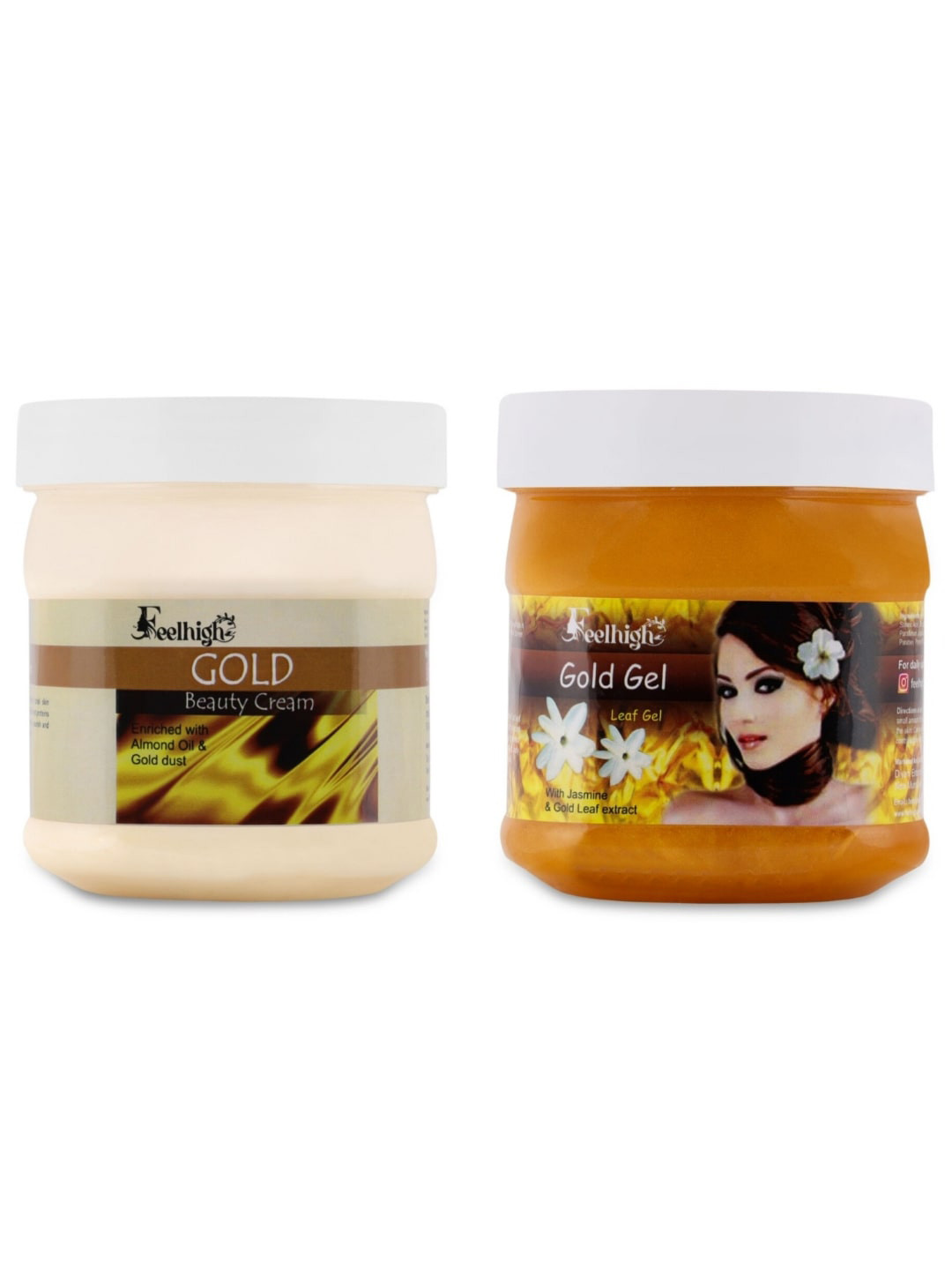 FEELHIGH Set of Gold Leaf Gel & Beauty Cream - 500 ml each