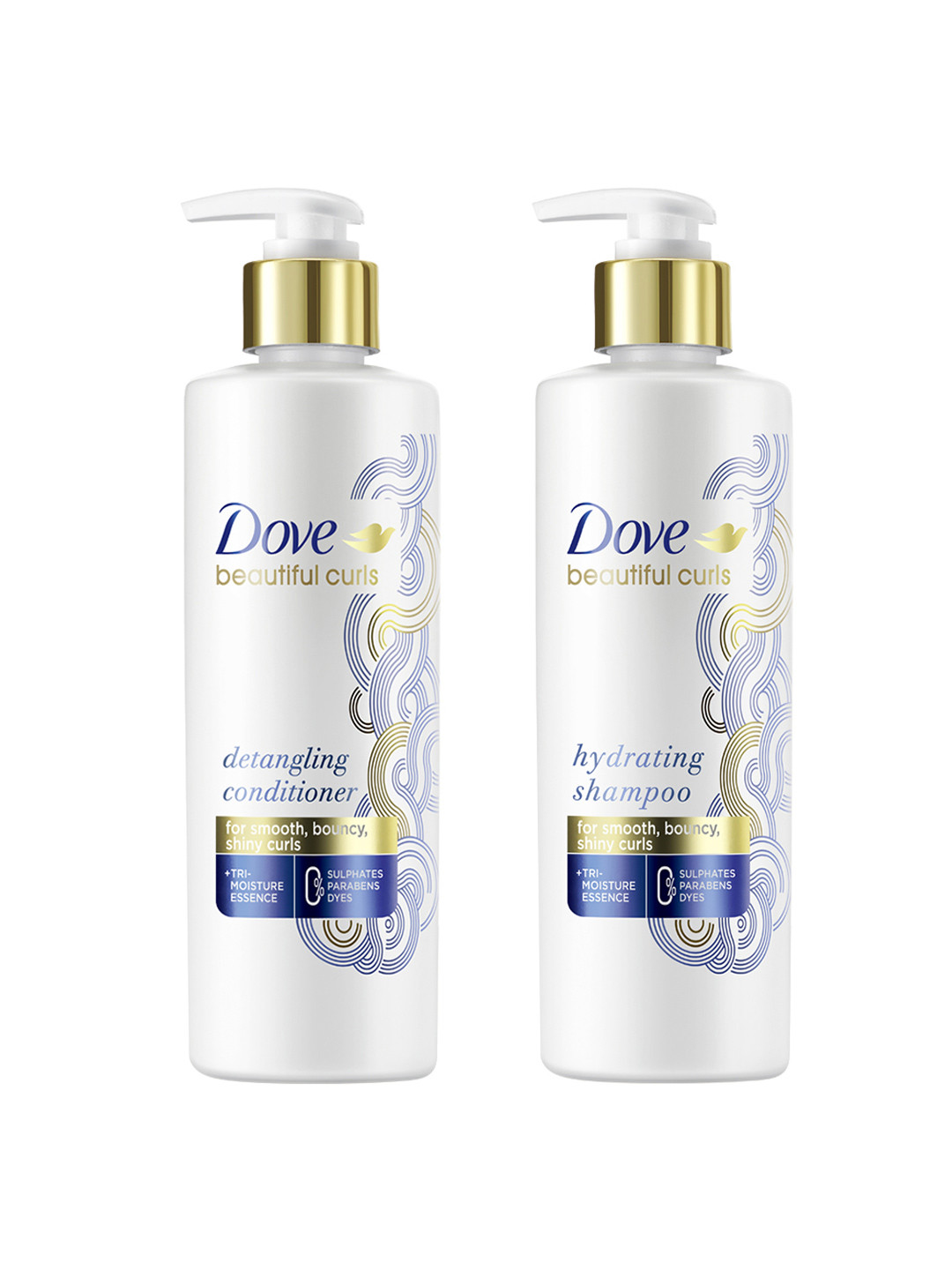 Dove Beautiful Curls Hydrating Shampoo & Detangling Conditioner - 380ml each