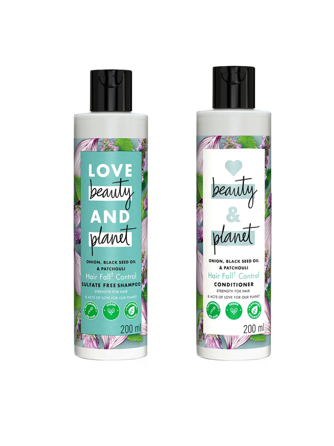 Love Beauty & Planet Combo Of Hair Fall Control Shampoo & Conditioner - 200ml Each