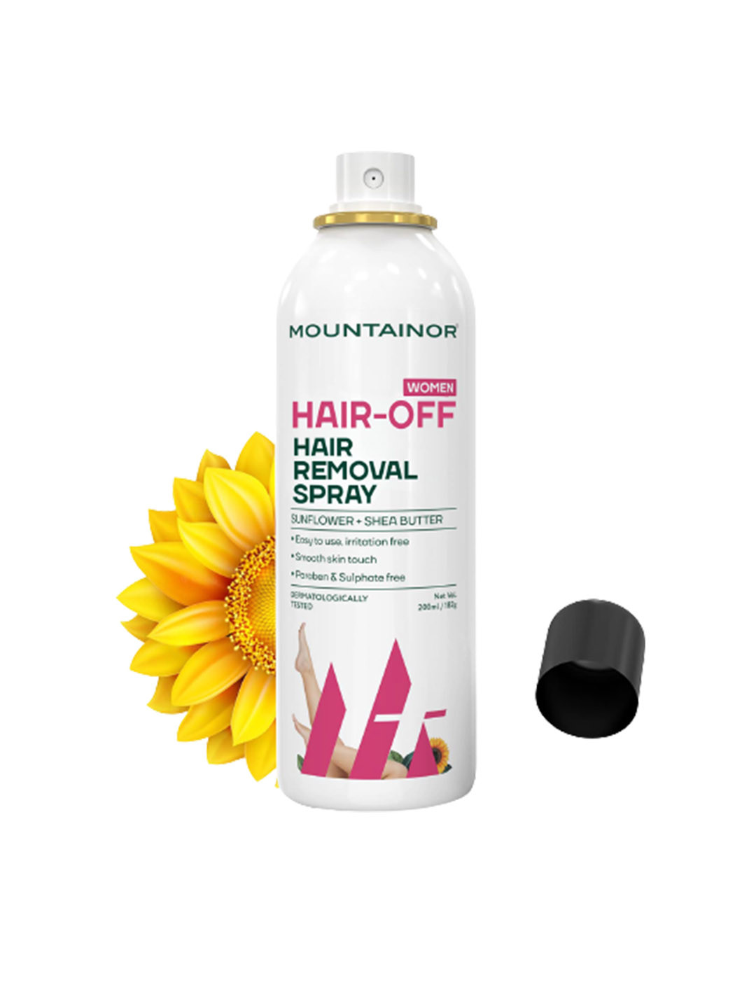 MOUNTAINOR Women Hair-Off Sunflower & Shea Butter Painless Hair Removal Spray - 200ml