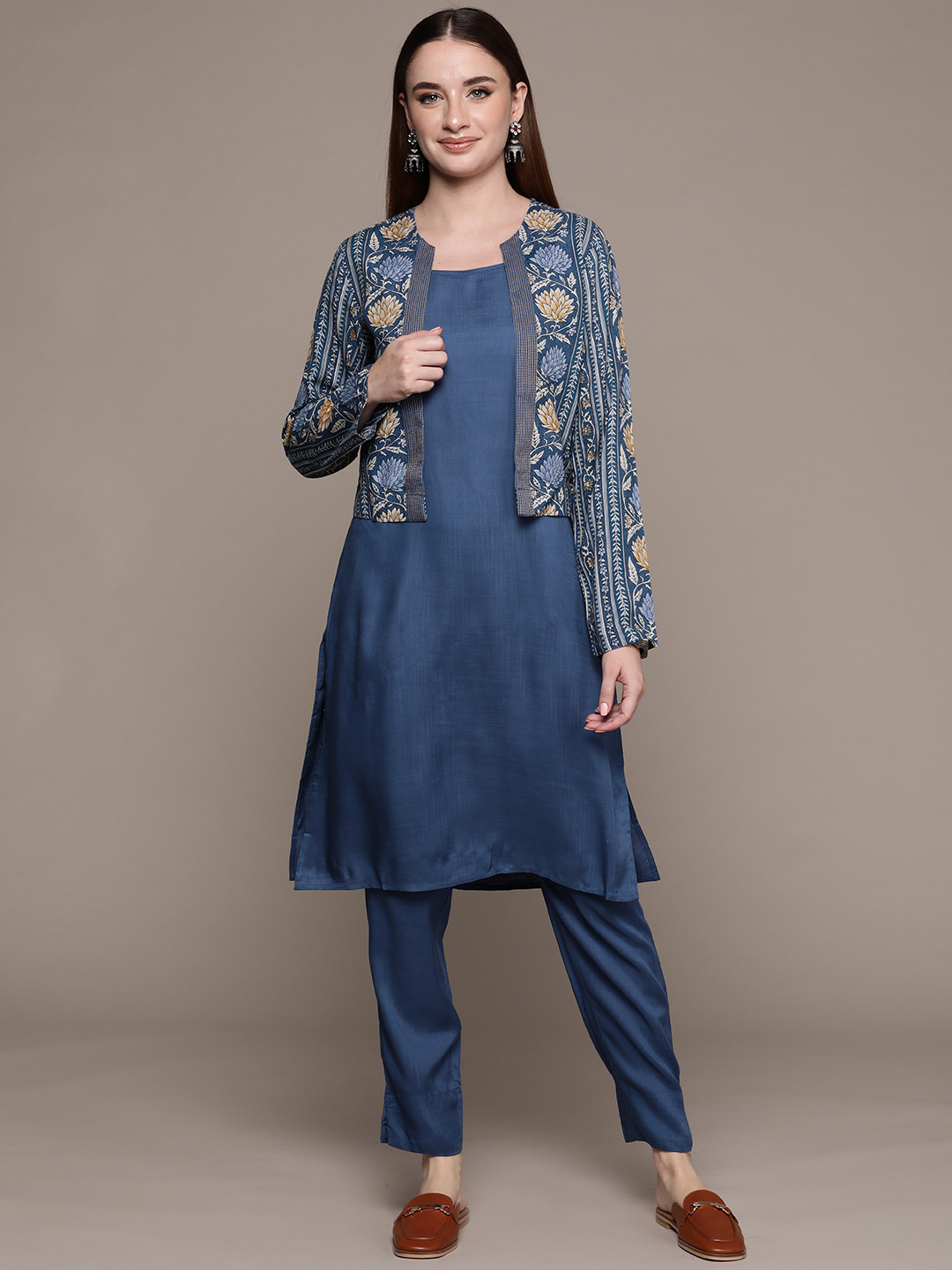 aarke Ritu Kumar Women Regular Kurta Set with Jacket