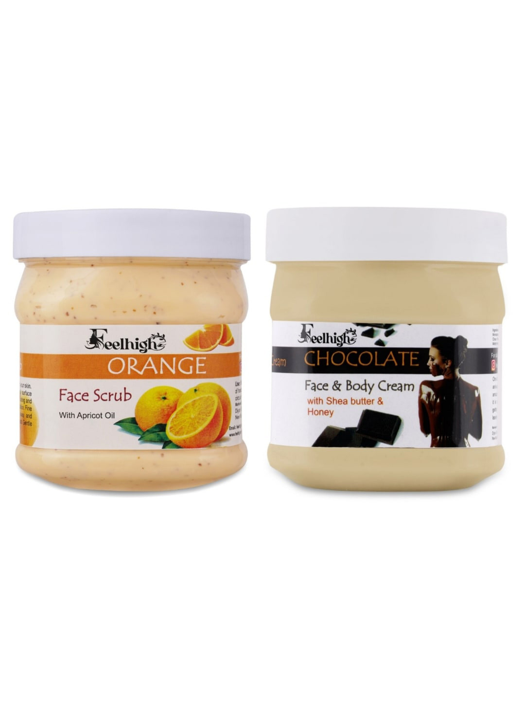 FEELHIGH Set of Orange Scrub &  Chocolate Cream 500ml Each