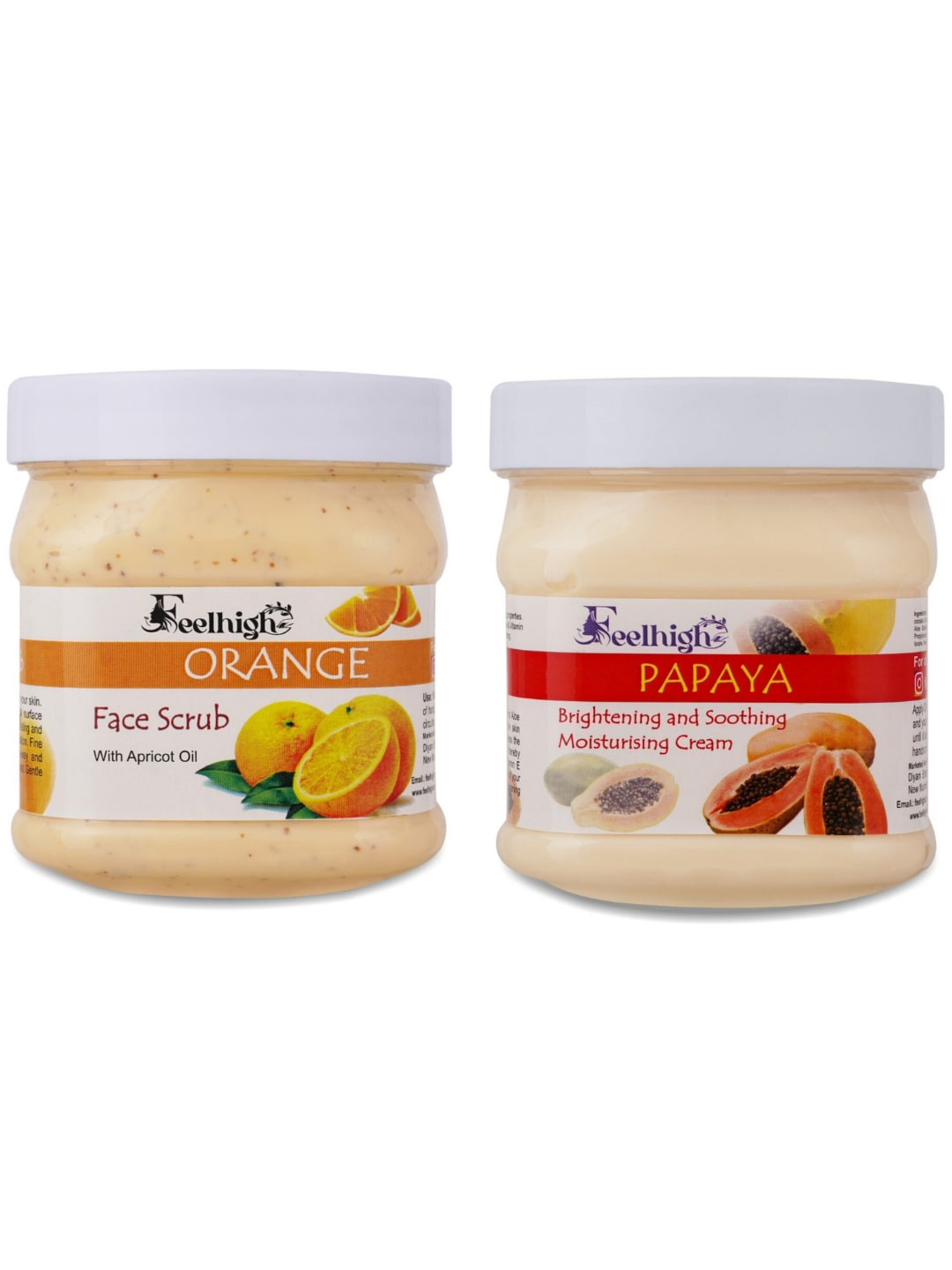FEELHIGH Set of 2 Orange Scrub And Papaya Cream
