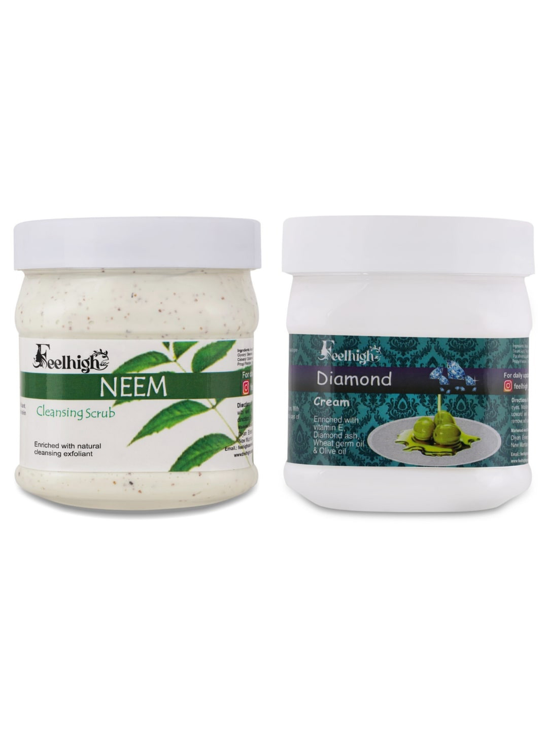 FEELHIGH Set Of 2 Neem Scrub And Diamond Cream