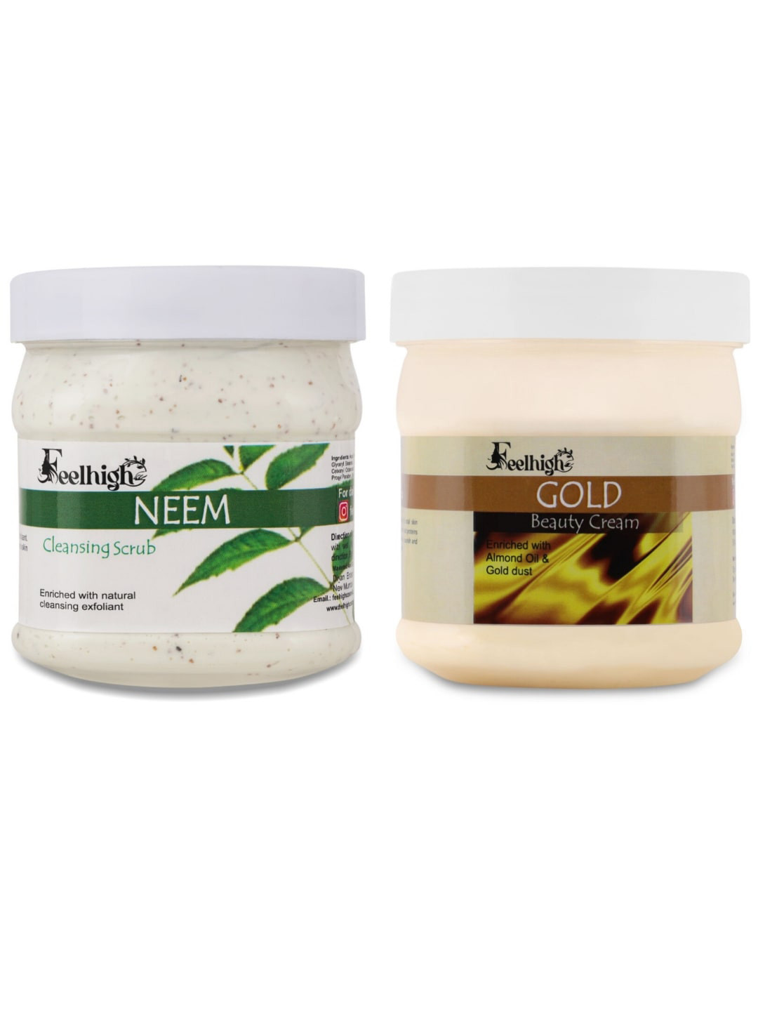 FEELHIGH Set of 2 Neem Scrub And Gold Cream