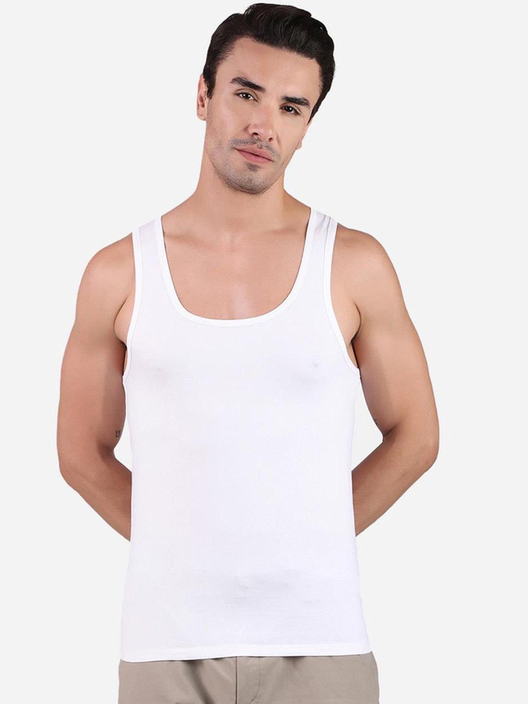 FREECULTR Organic Cotton Sleeveless Innerwear Vests FC-CTN-VT-WHT-WHT-WHT-WHT-04