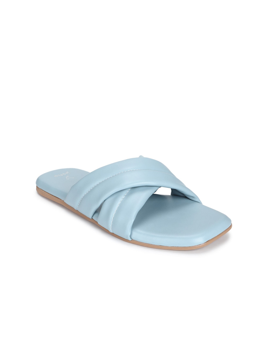 yoho Cross Strap Open Toe Flats