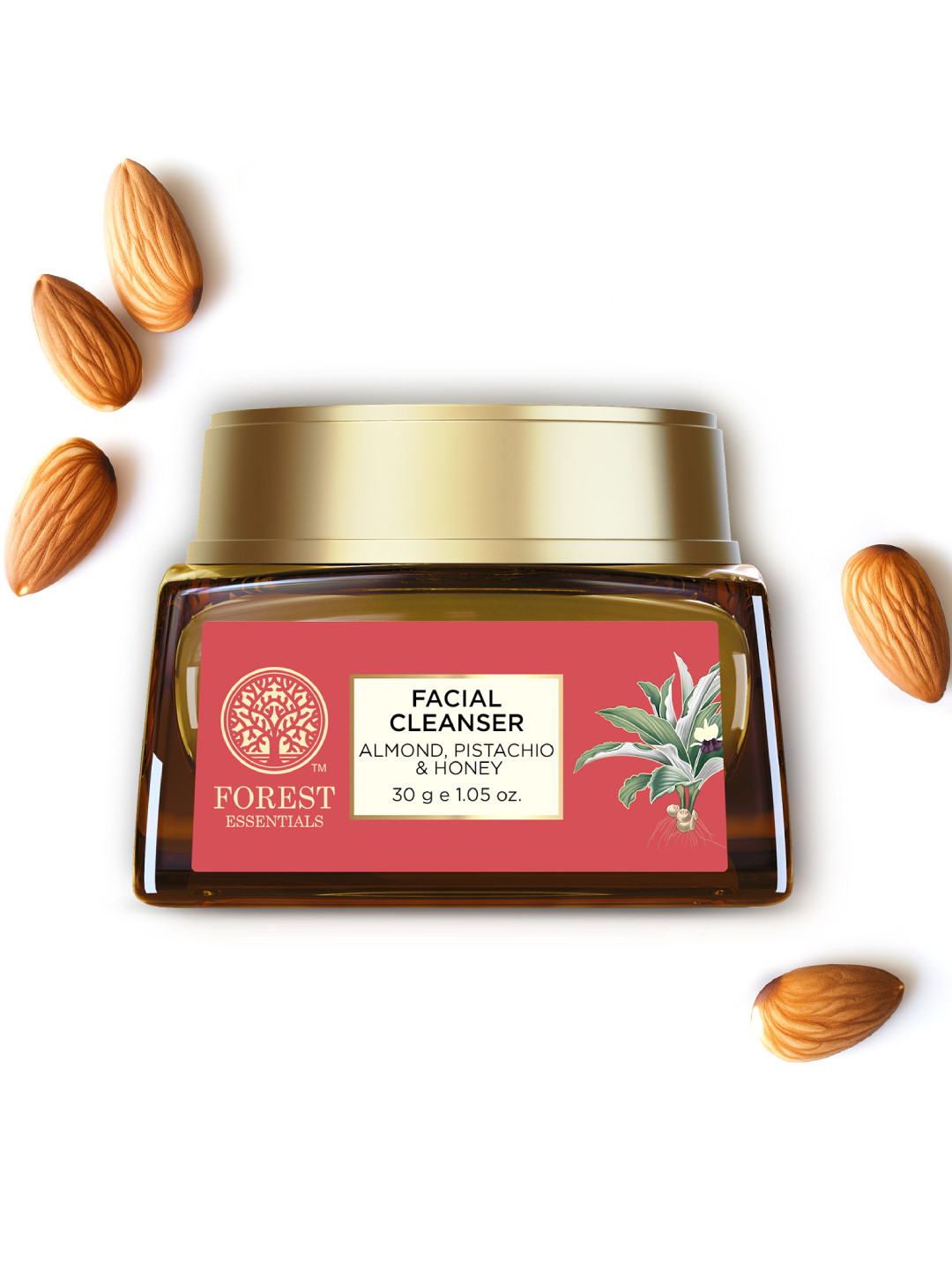 Forest Essentials Facial Cleanser with Almond-Pistachio & Honey - 30 g