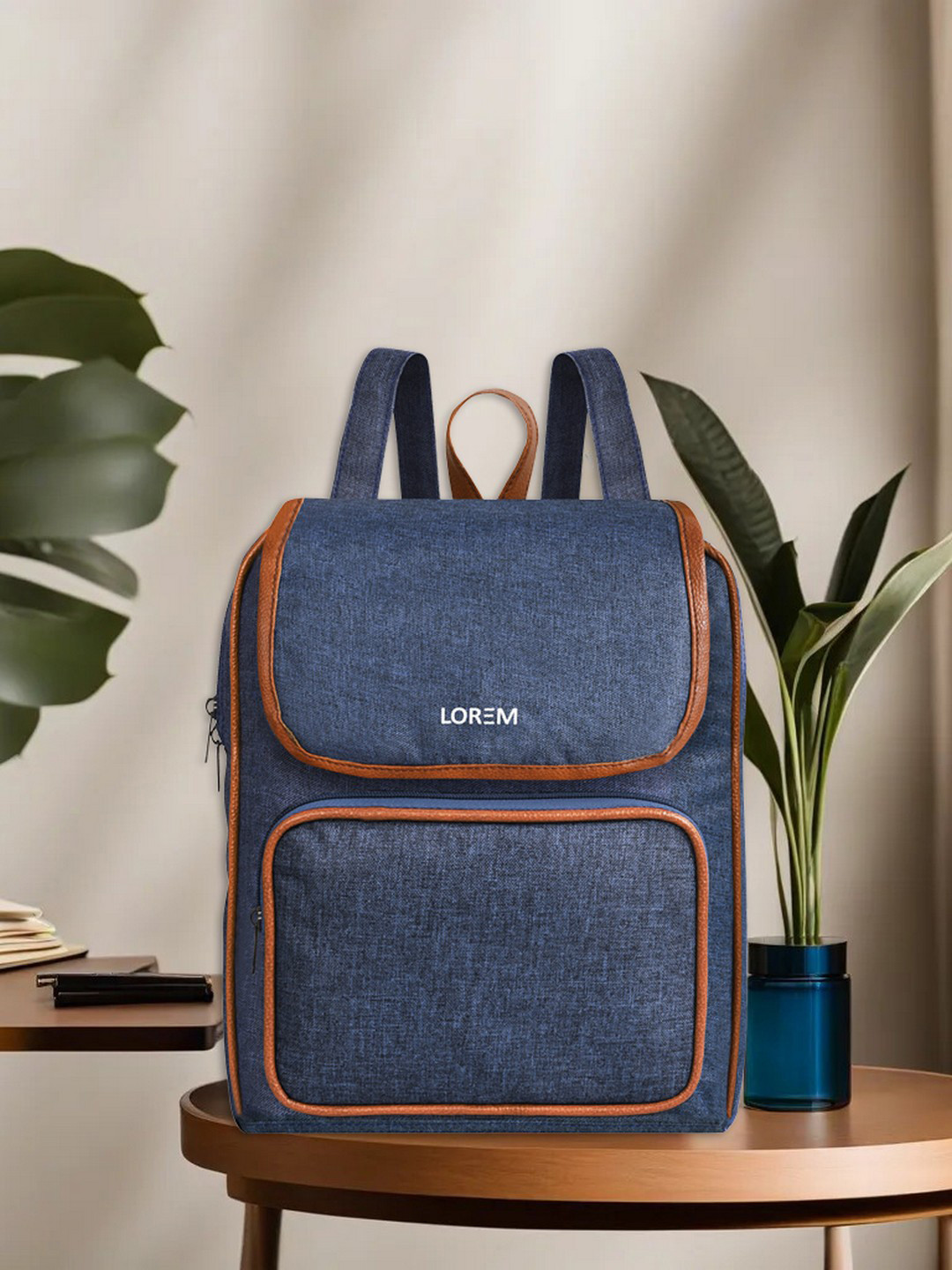 LOREM Textured Non Padded Backpack