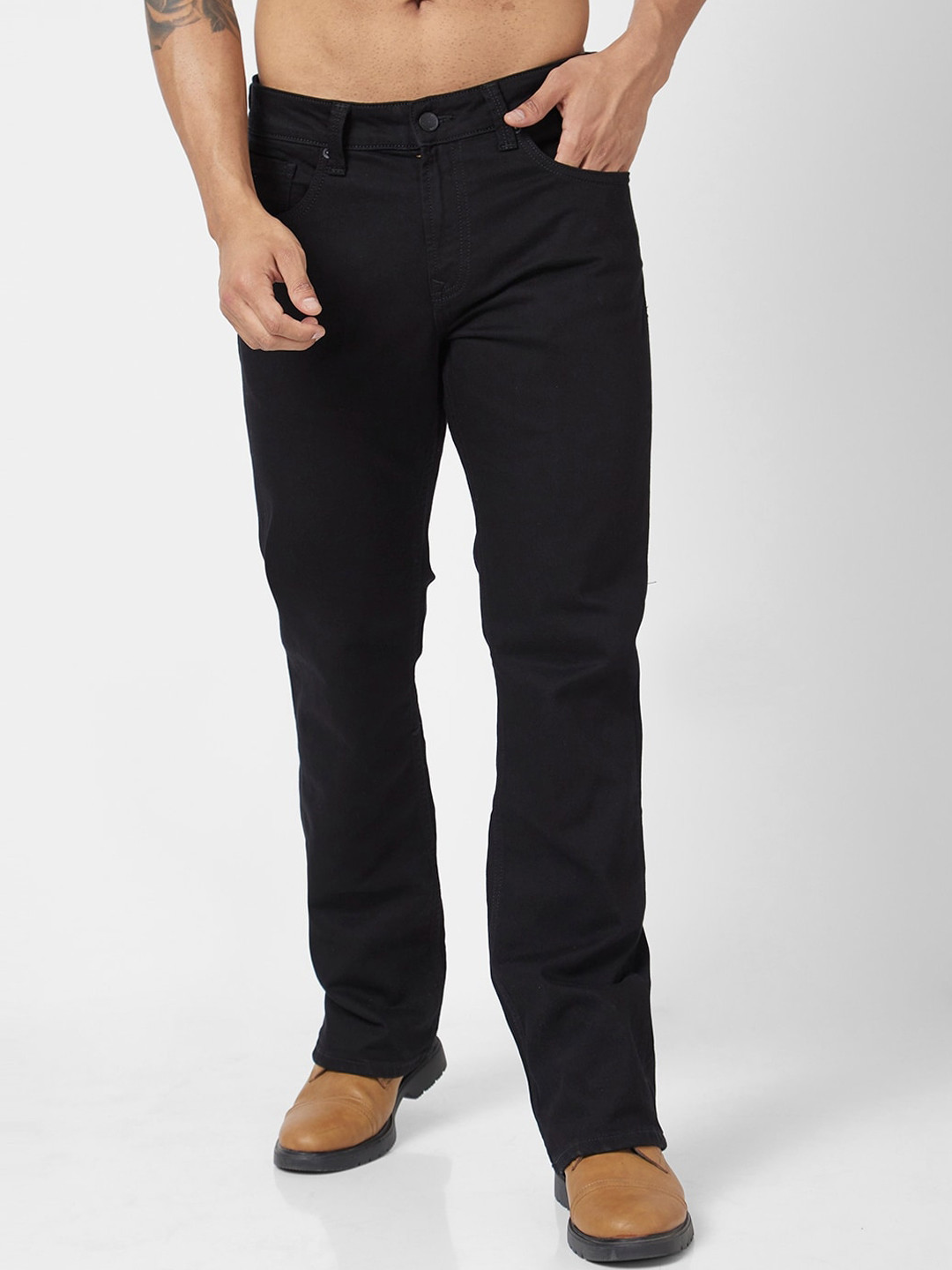 SPYKAR Men Rafter Relaxed Fit Clean look Mid Rise Cotton Stretchable Jeans