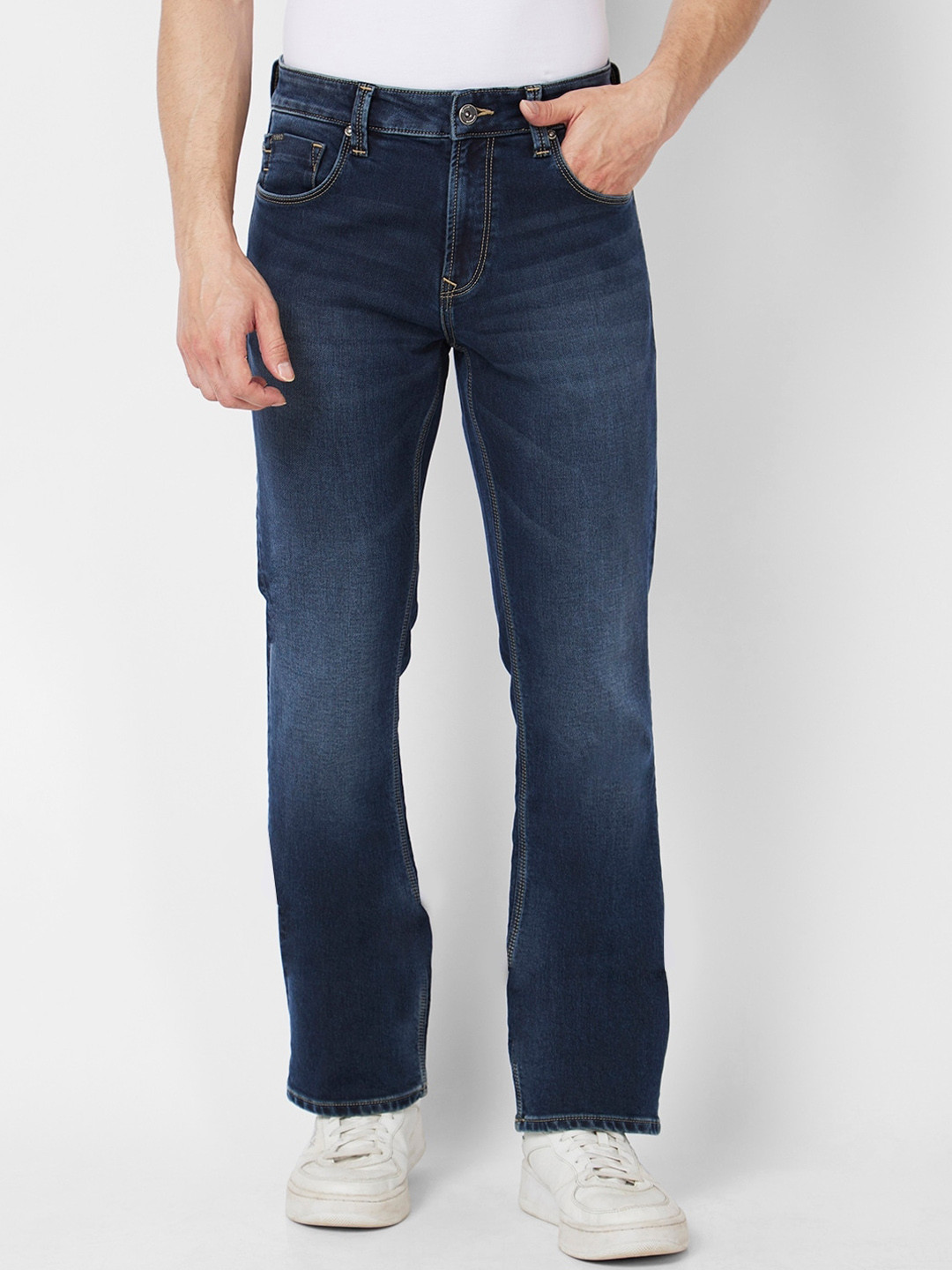 SPYKAR Men Mid-Rise Rafter Relaxed Fit Light Fade Stretchable Jeans