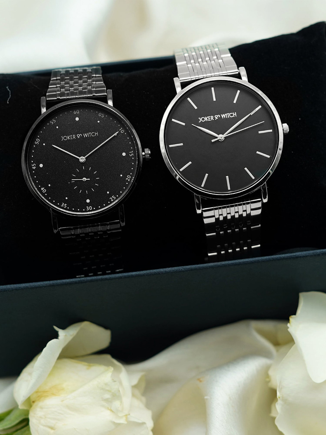 JOKER & WITCH Unisex Set Of 2 Antony & Cleopatra Couple Watch Gift Set JWCW217